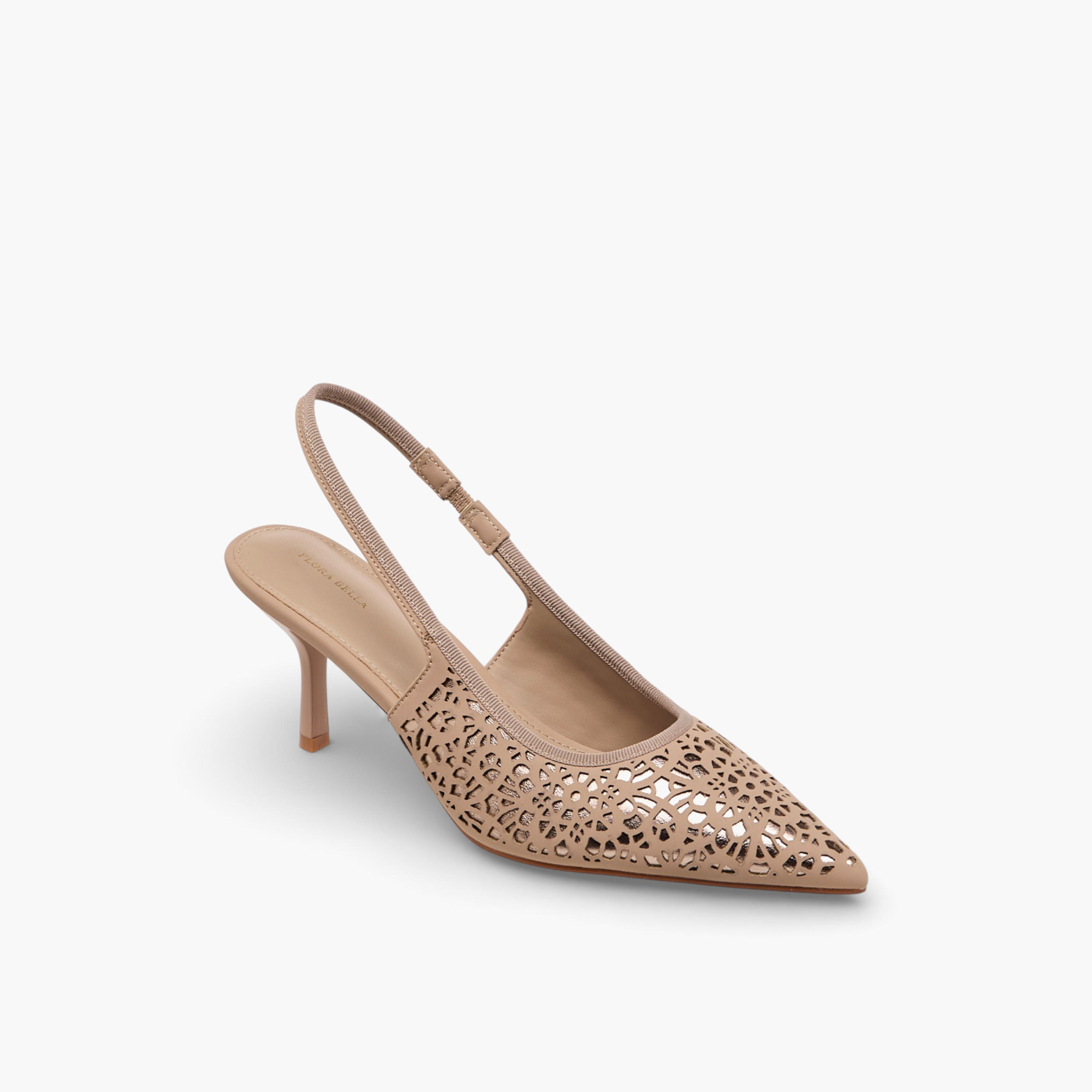 حذاء بحزام خلفي وتفاصيل مفرغة للنساء من فلورا بيلا-women-shoes-heels-image-2