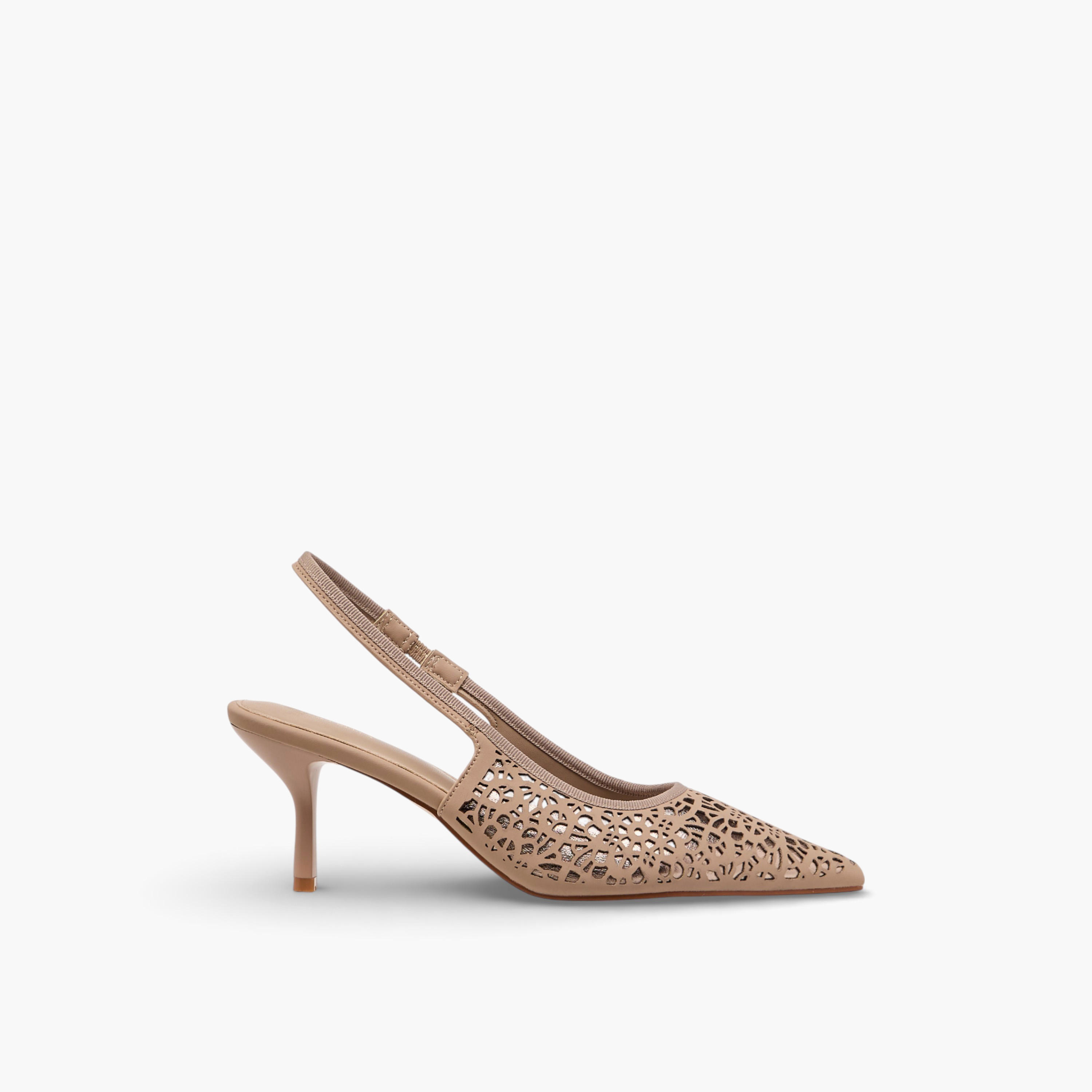 حذاء بحزام خلفي وتفاصيل مفرغة للنساء من فلورا بيلا-women-shoes-heels-image-3