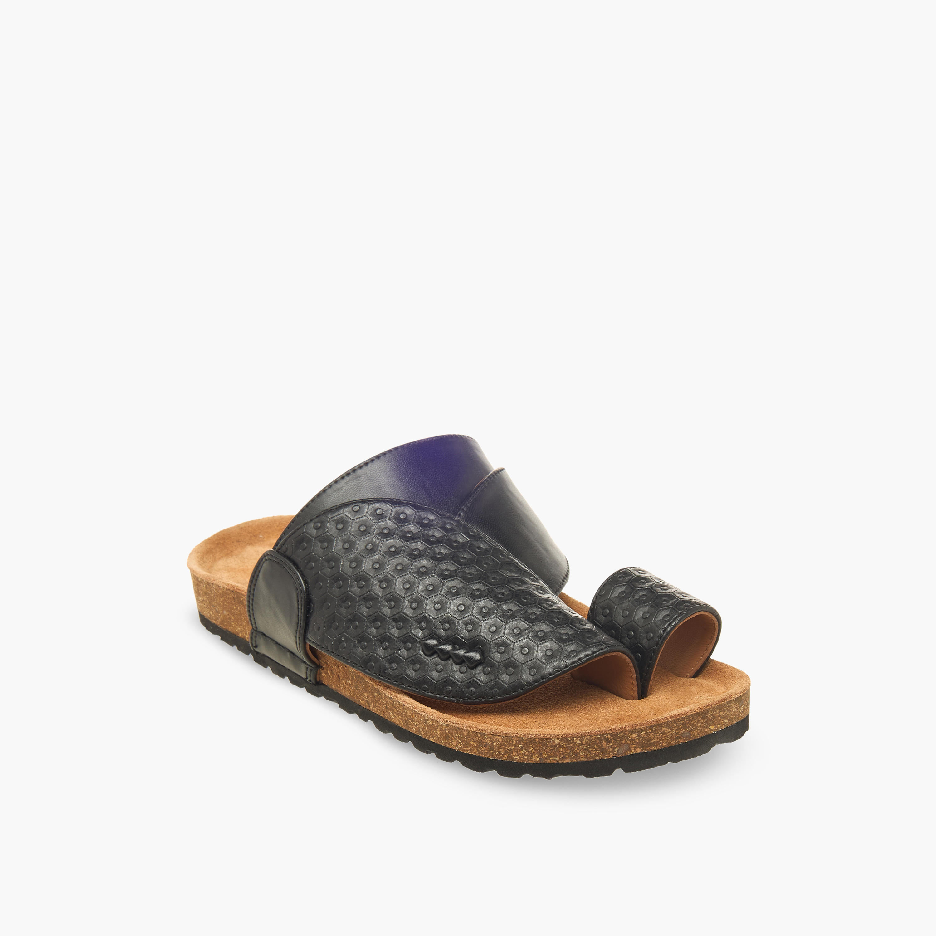 Al Waha Boys Slip-On Leather Arabic Sandals-boys-shoes-sandals-image-2