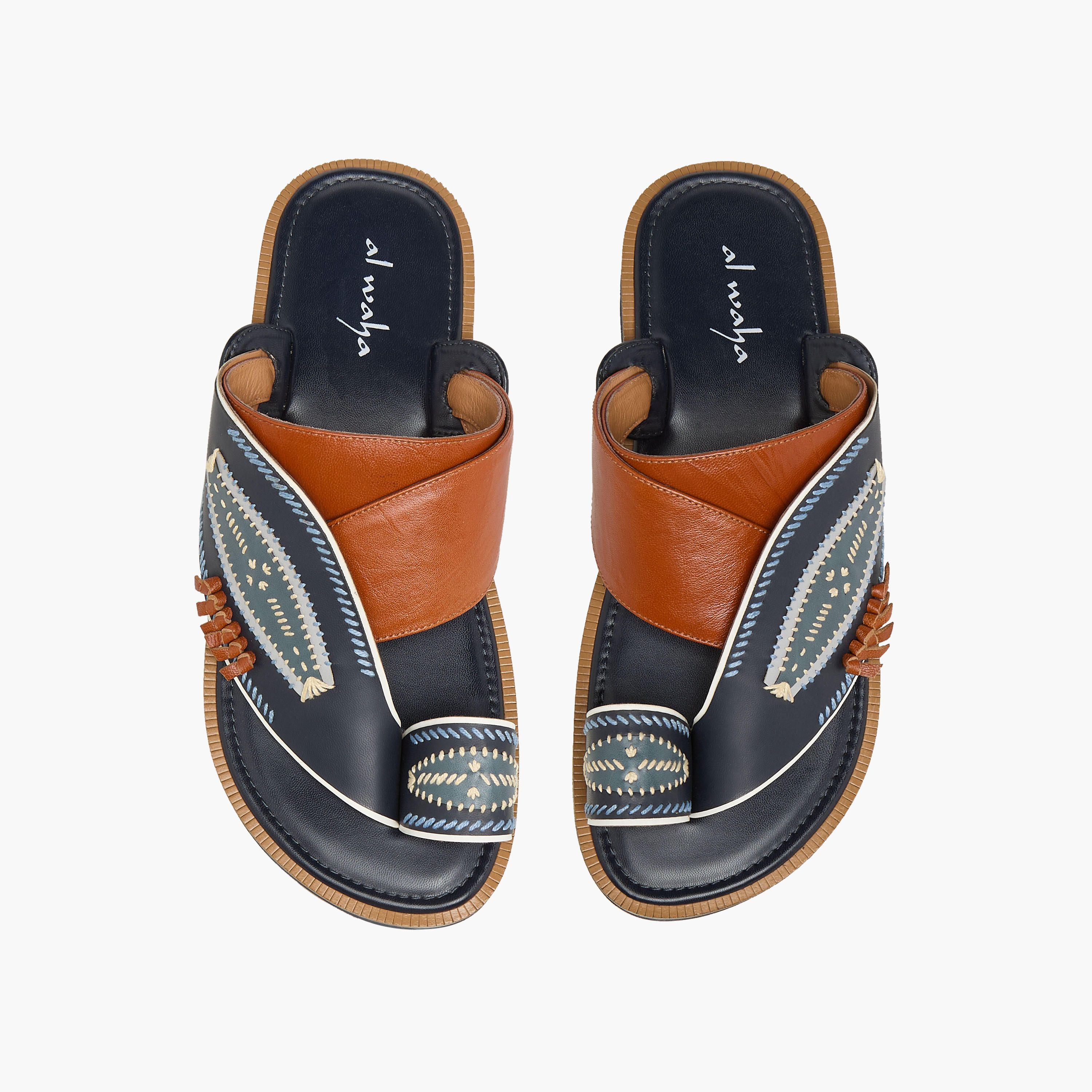 صندل عربي جلد للرجال من الواحة-men-shoes-sandals-image-1