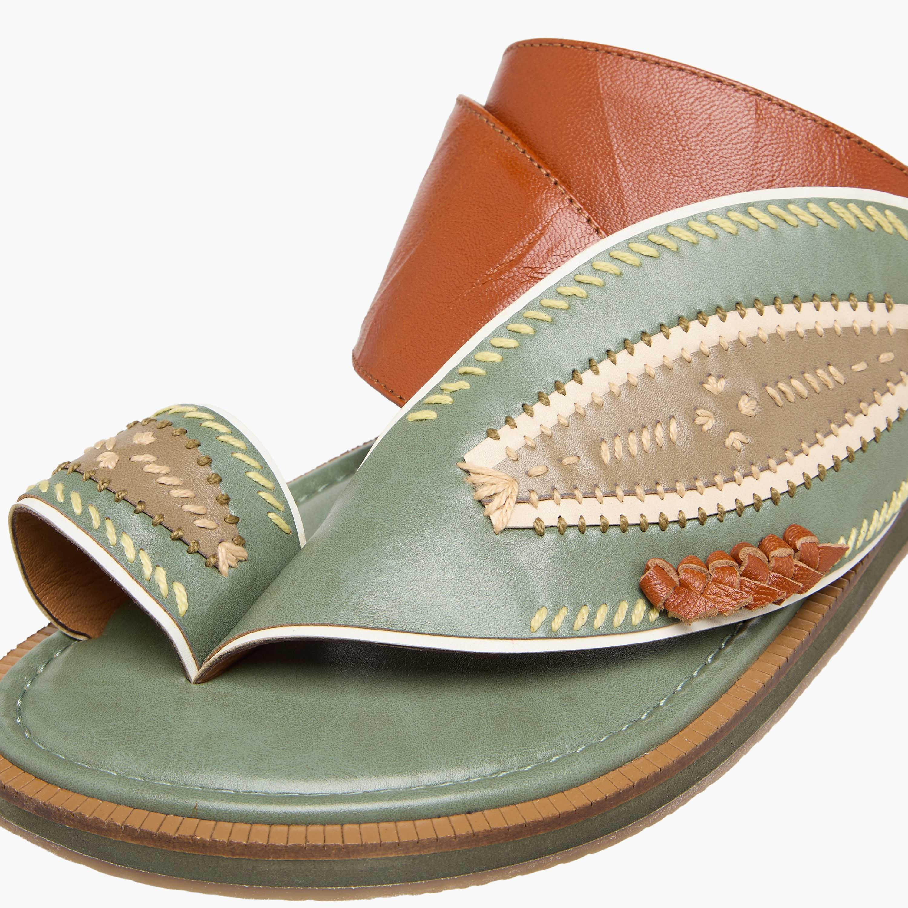صندل عربي جلد للرجال من الواحة-men-shoes-sandals-image-4
