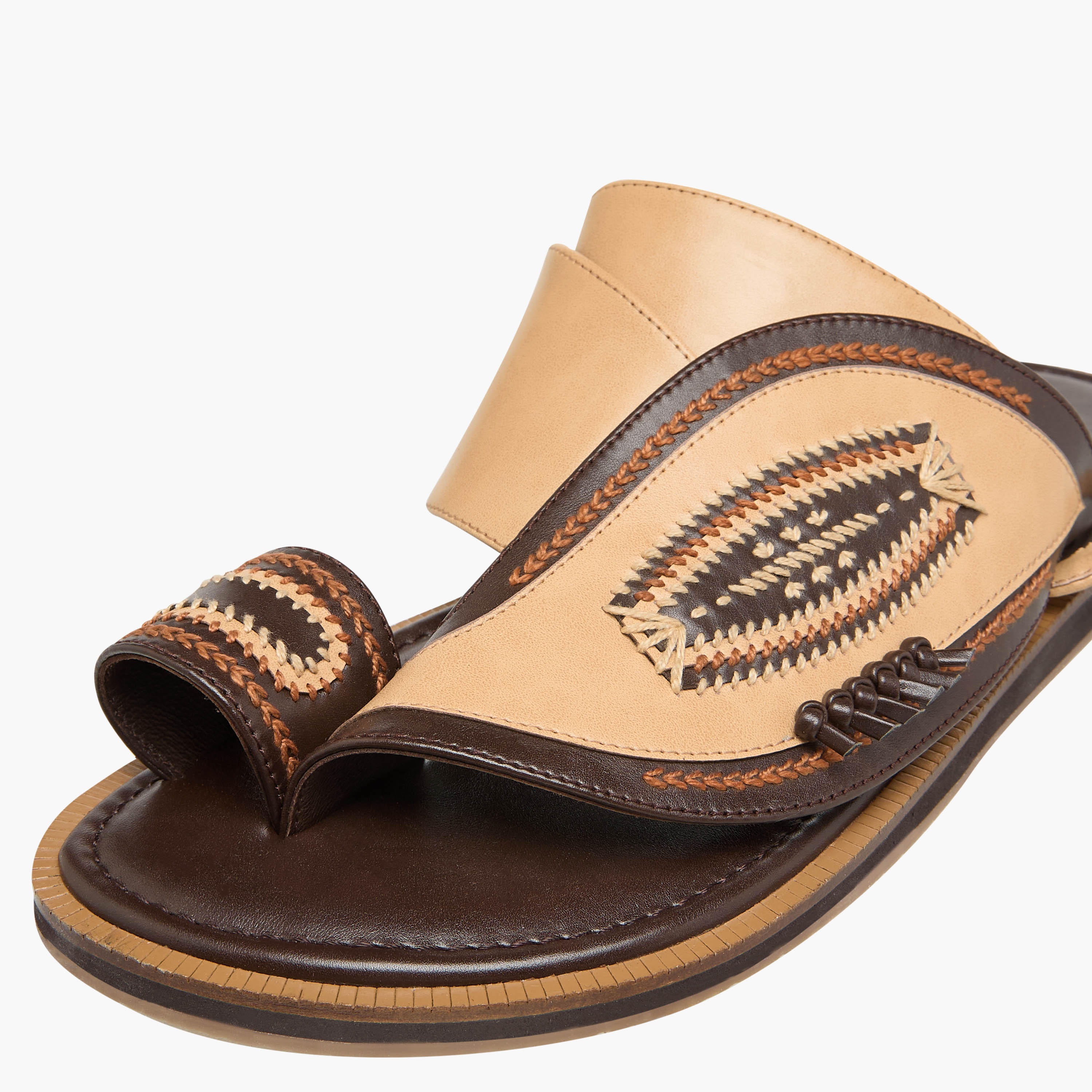 Al Waha Men Leather Arabic Sandals-men-shoes-sandals-image-4