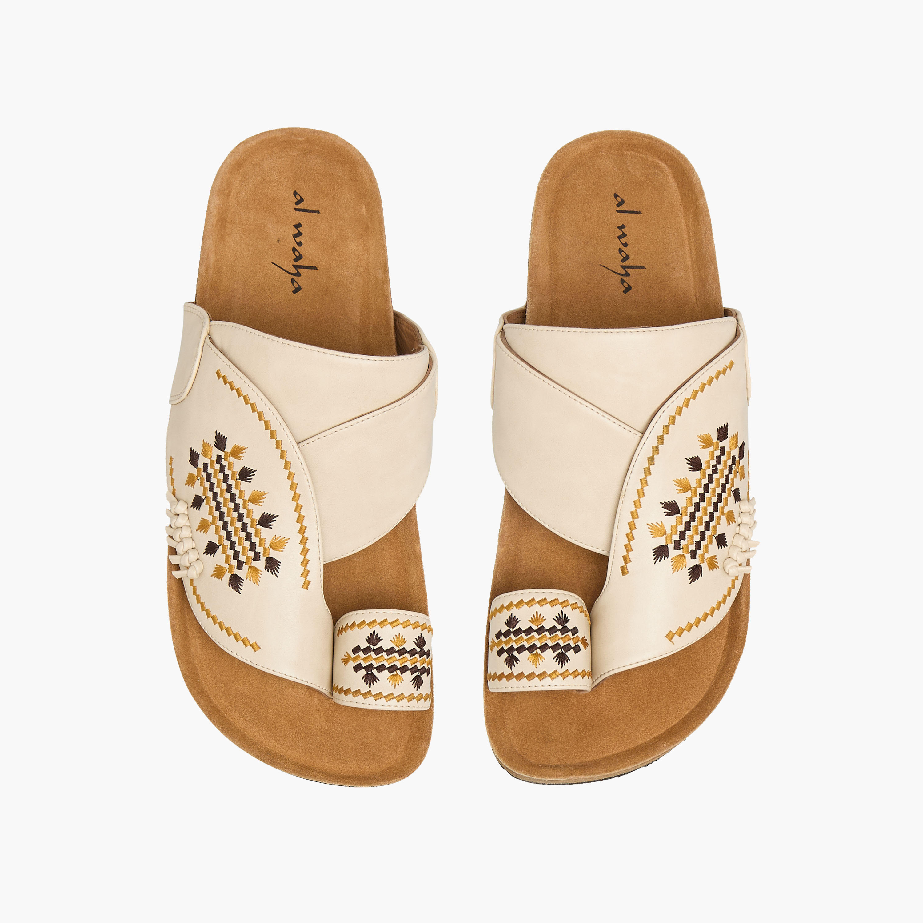 Al Waha Men Embroidered Arabic Sandals-men-shoes-sandals-image-1