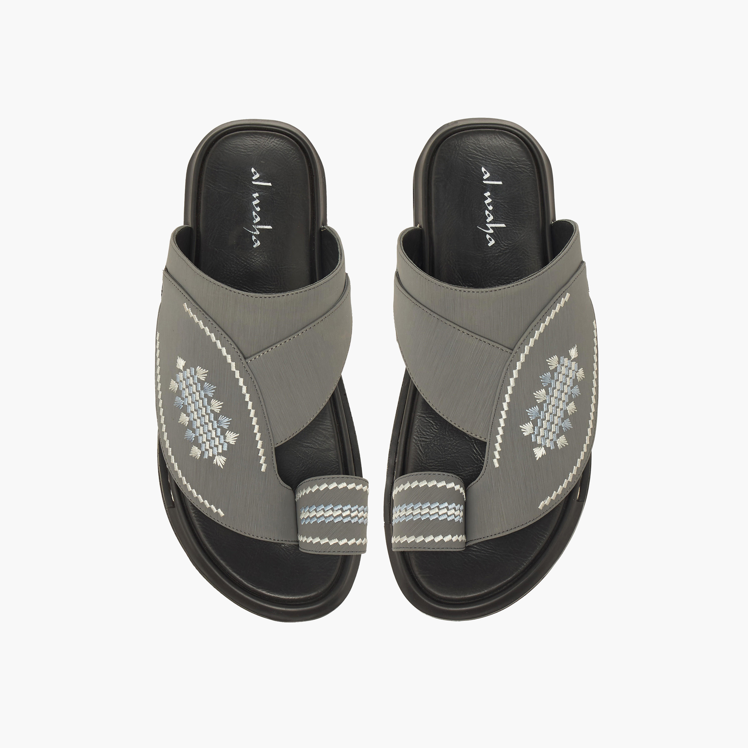 Al Waha Men Slip-On Leather Arabic Sandals-men-shoes-sandals-image-1