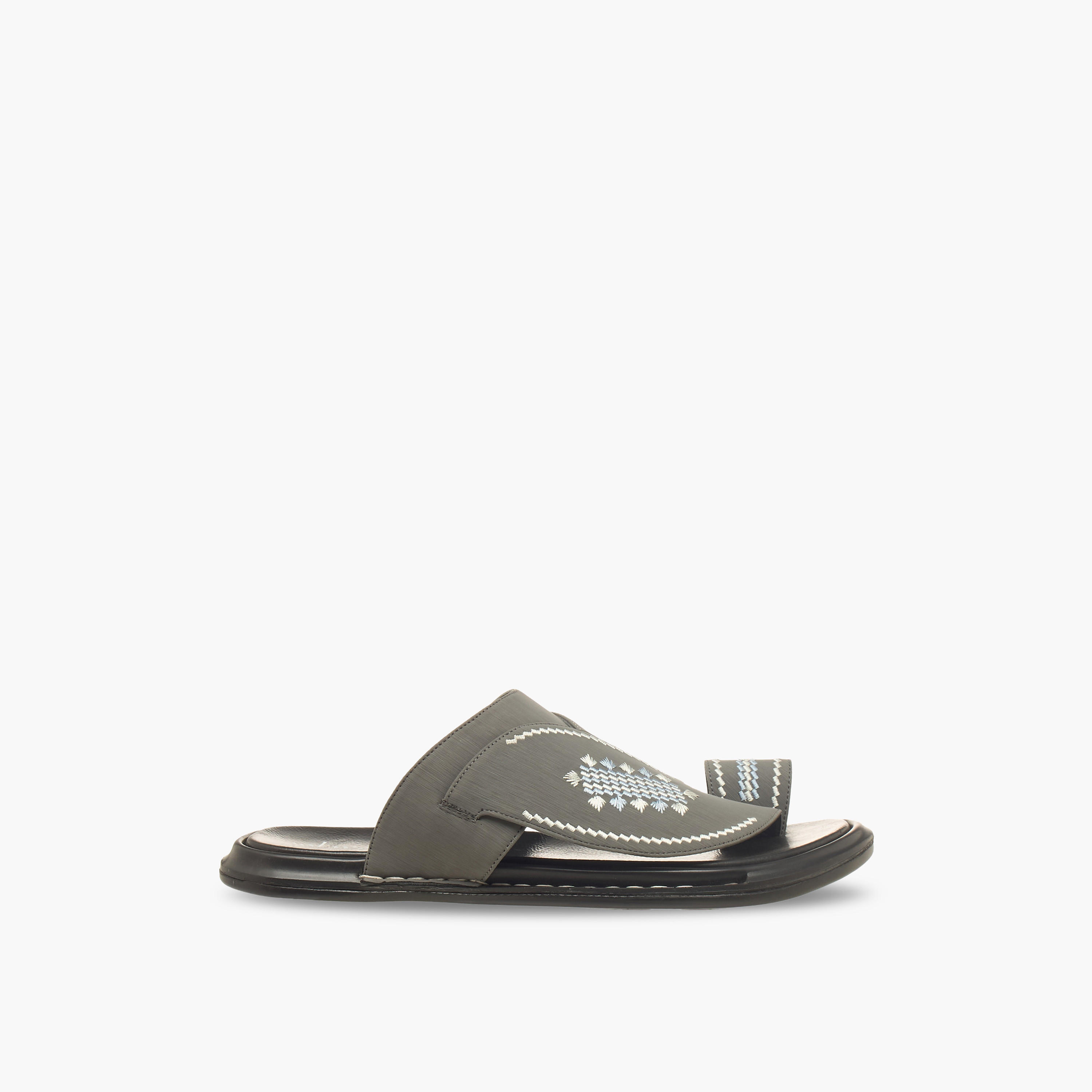 Al Waha Men Slip-On Leather Arabic Sandals-men-shoes-sandals-image-3