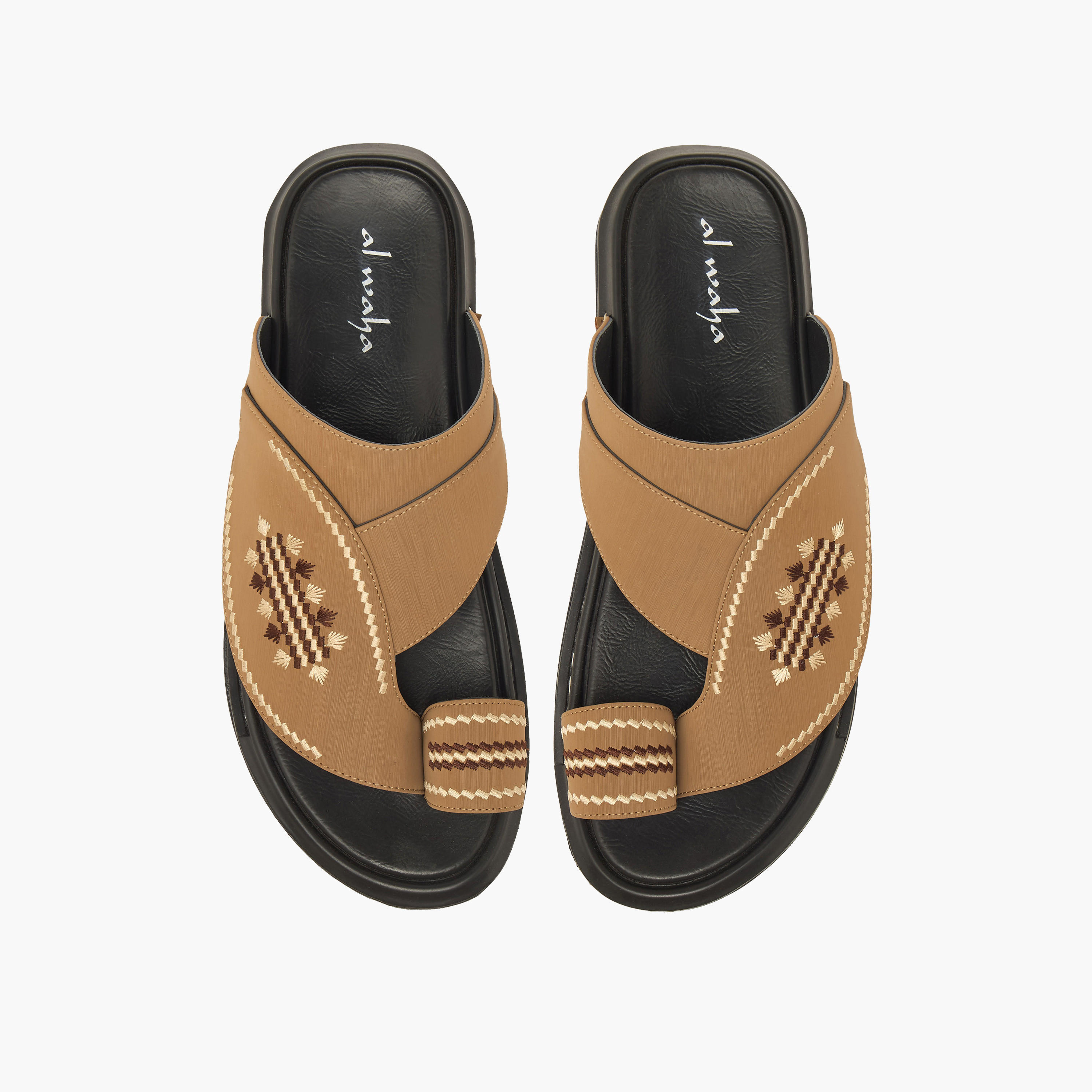 Al Waha Men Slip-On Leather Arabic Sandals-men-shoes-sandals-image-1