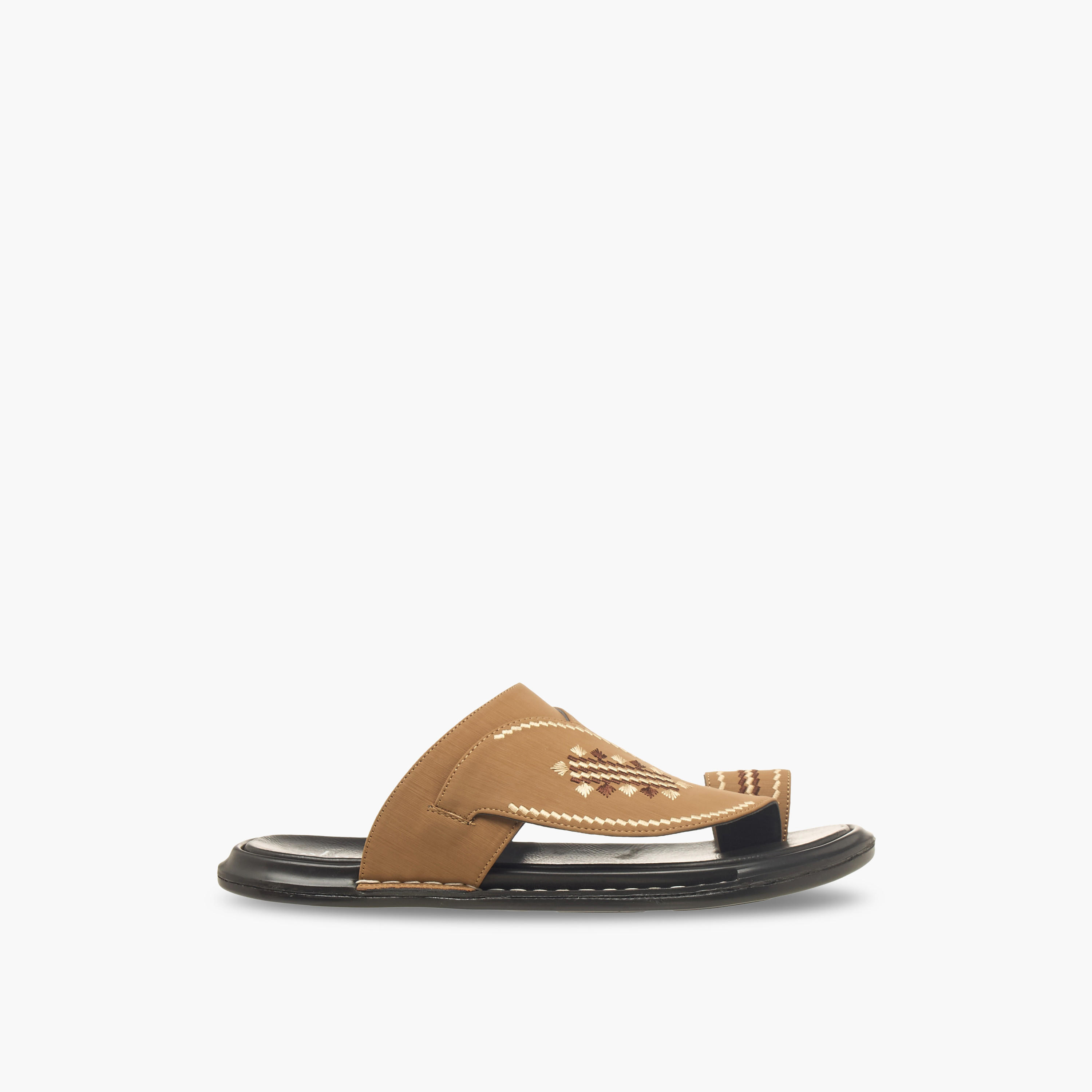 Al Waha Men Slip-On Leather Arabic Sandals-men-shoes-sandals-image-3