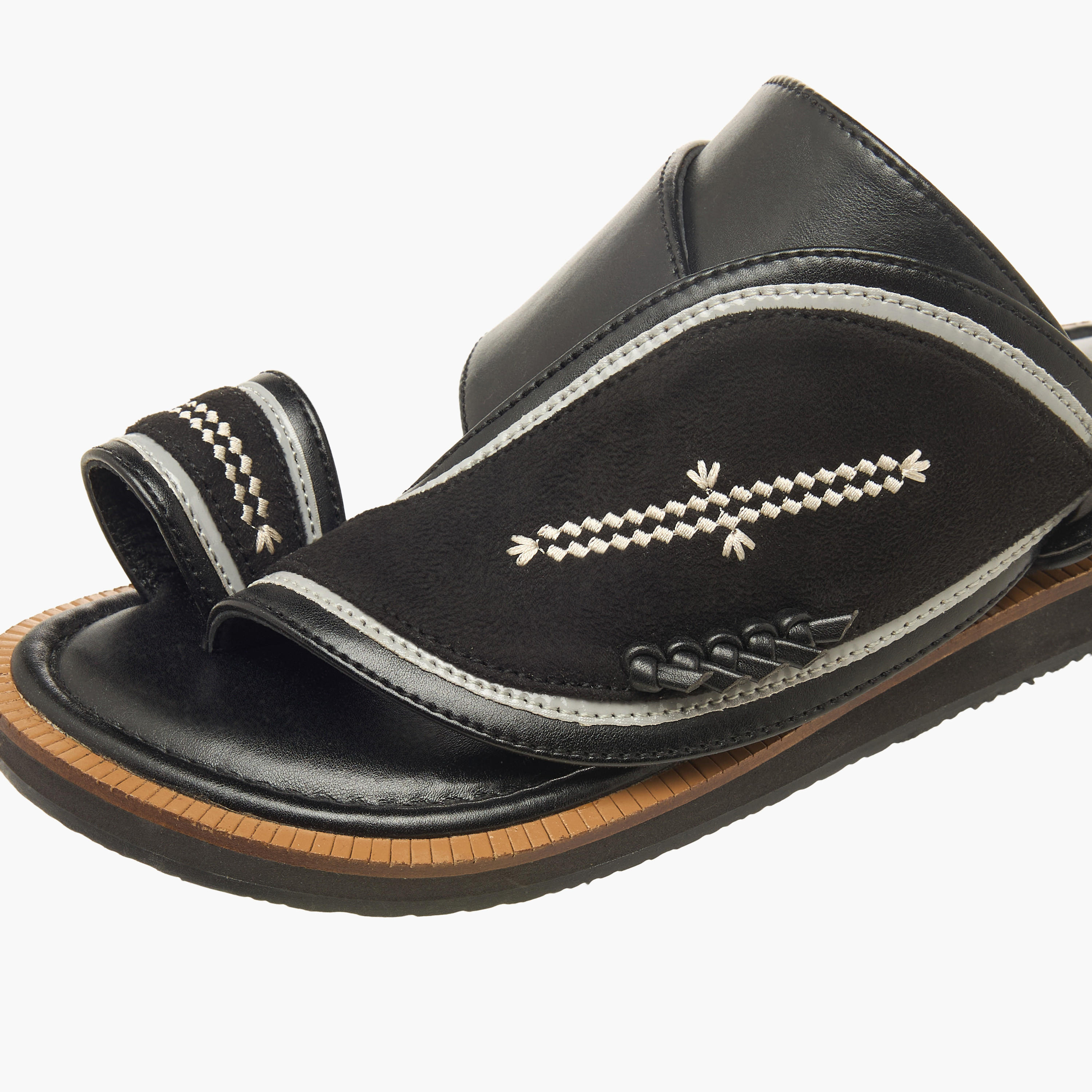 Al Waha Boys Leather Arabic Sandals-boys-shoes-sandals-image-4