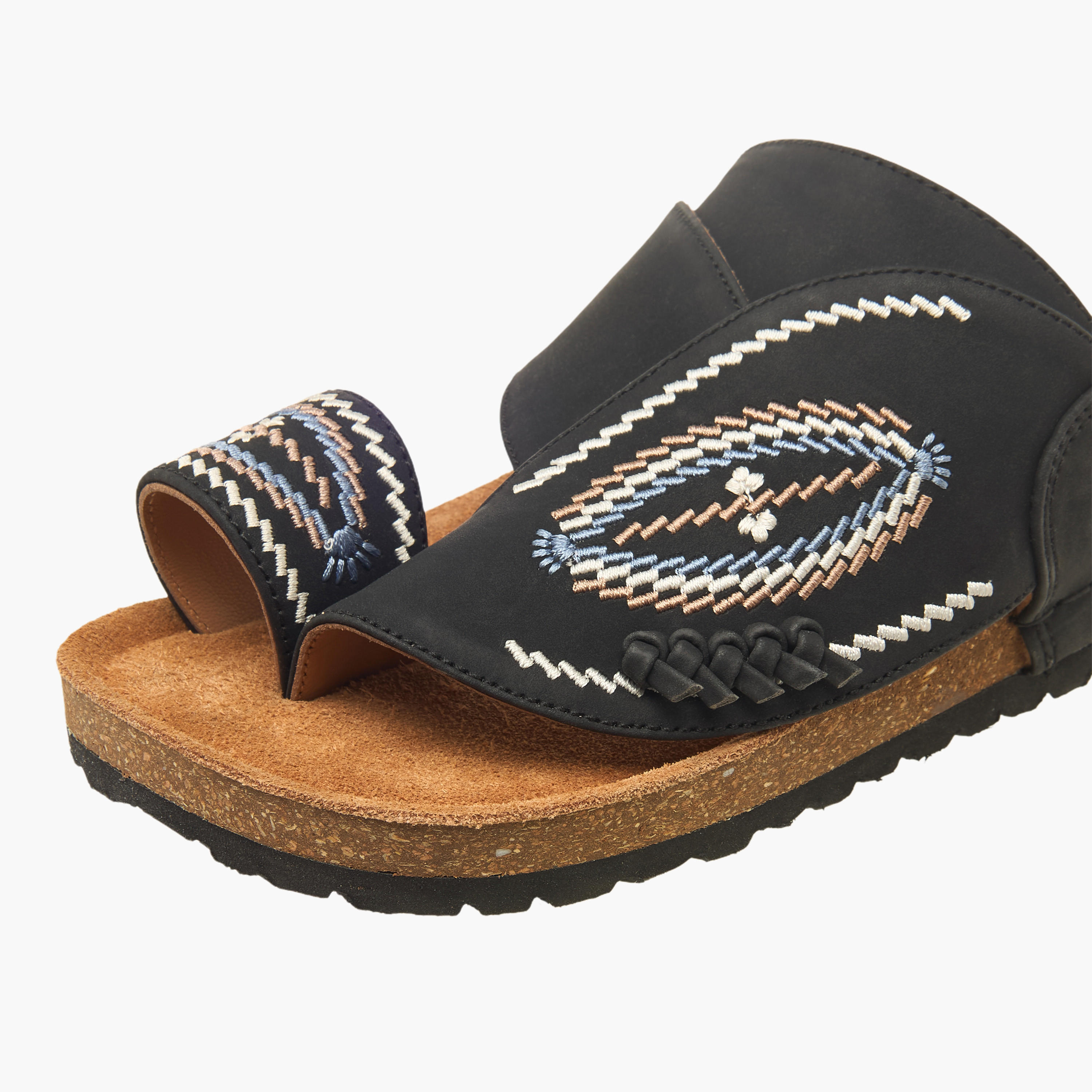 Al Waha Boys Toe Loop Detail Leather Arabic Sandals-boys-shoes-sandals-image-4