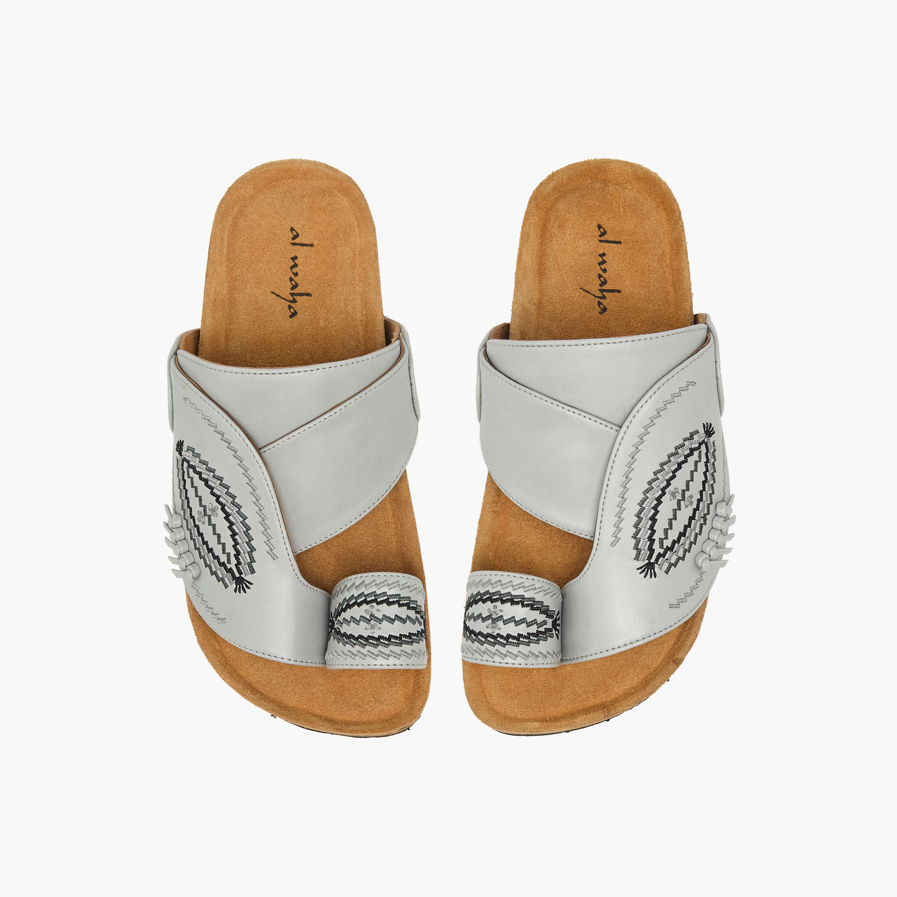 Al Waha Boys Toe Loop Detail Leather Arabic Sandals-boys-shoes-sandals-image-1
