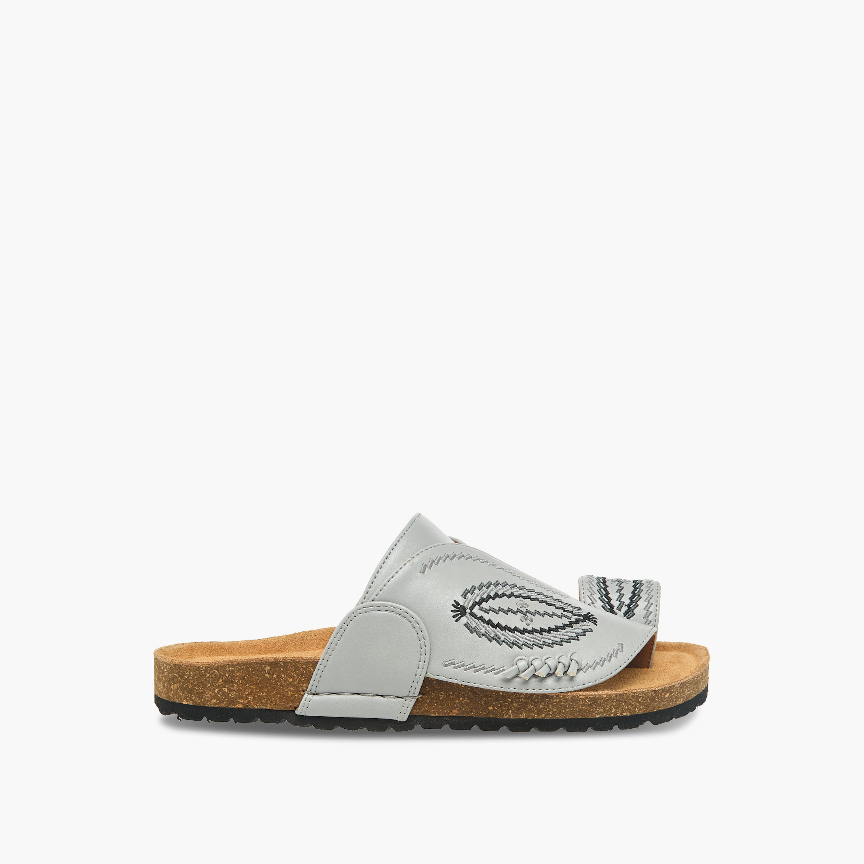 Al Waha Boys Toe Loop Detail Leather Arabic Sandals-boys-shoes-sandals-image-3