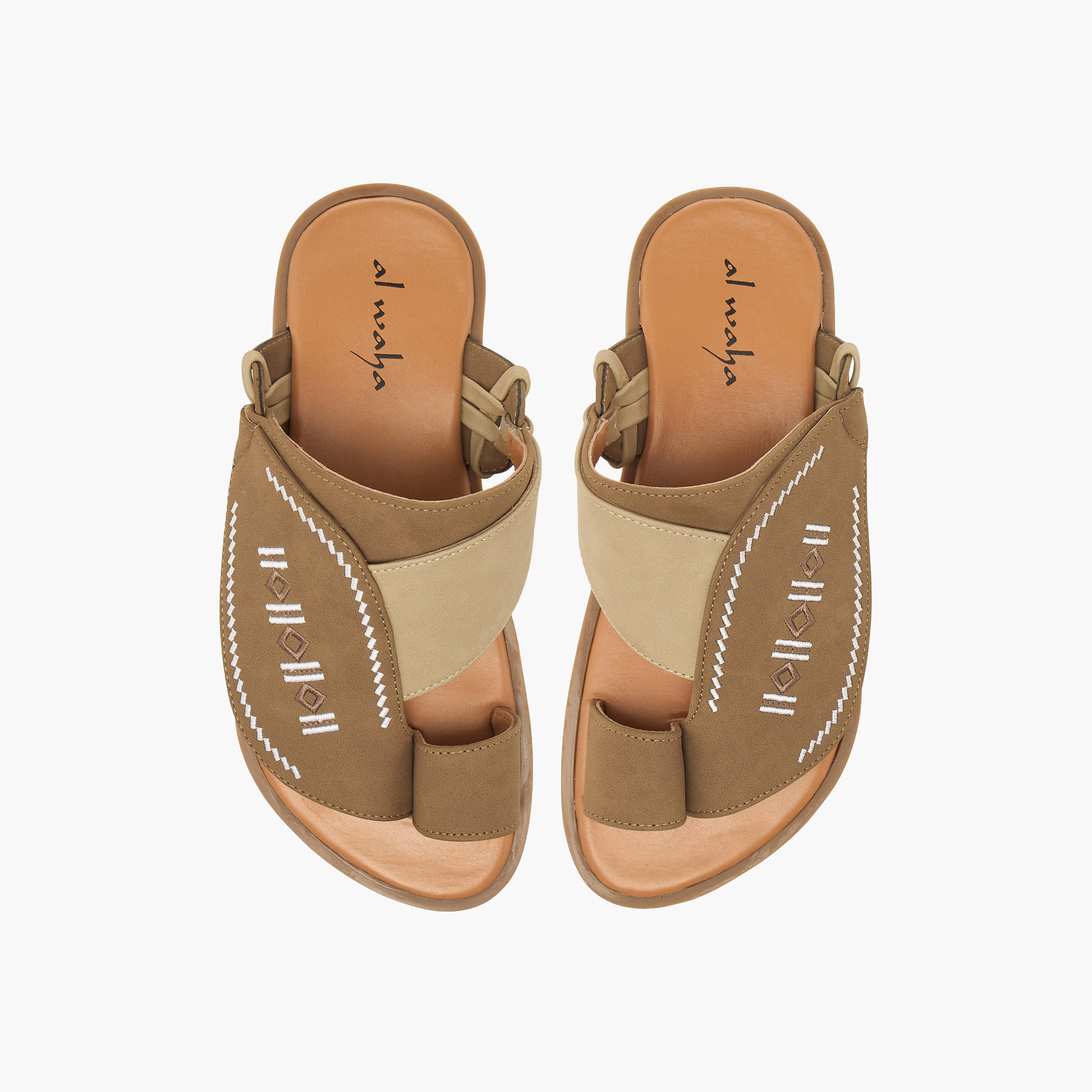Al Waha Boys Leather Arabic Sandals-boys-shoes-sandals-image-1