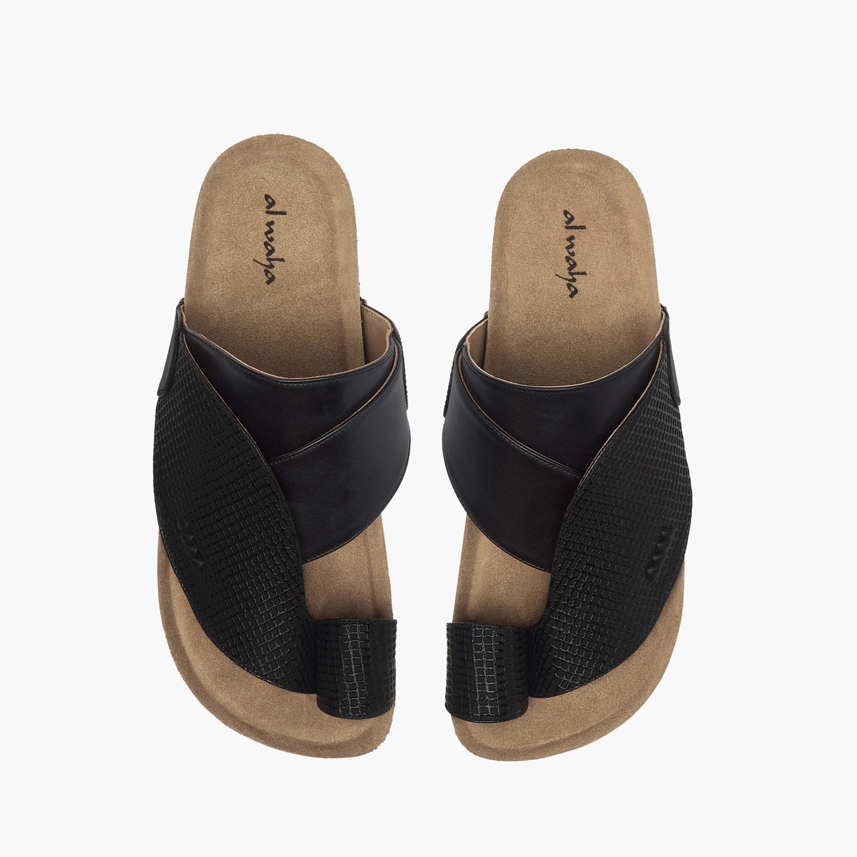 Al Waha Panelled Slip-On Arabic Sandals-men-shoes-sandals-image-1