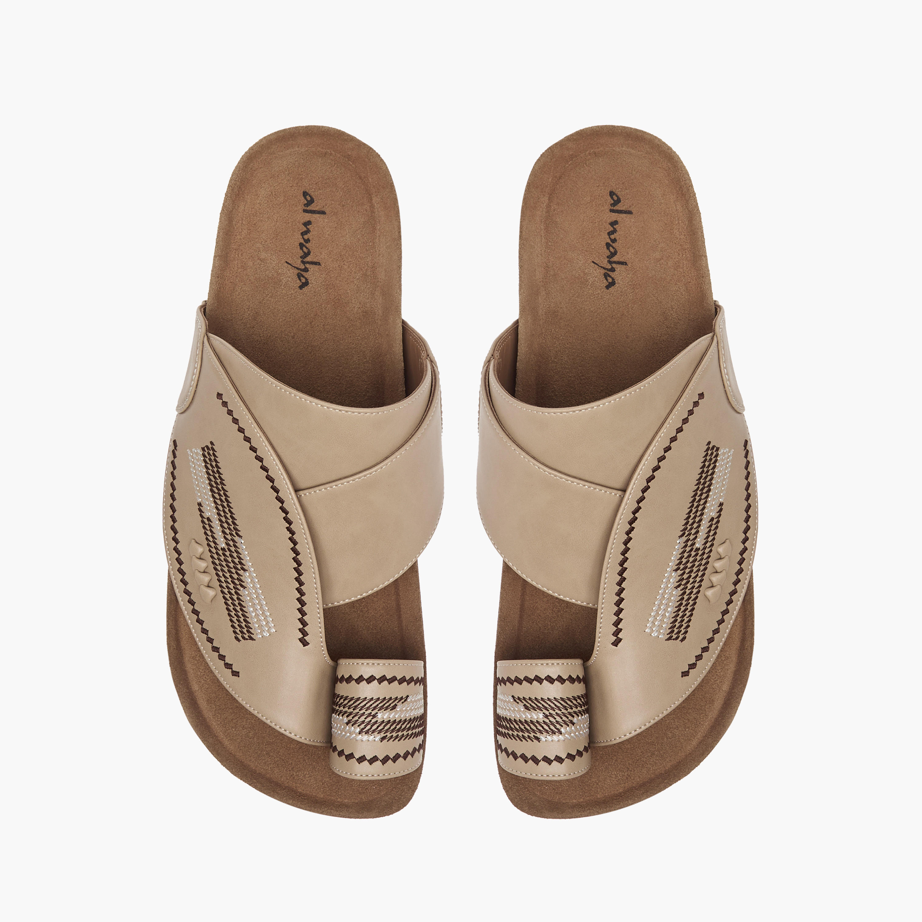 صندل عربي سهل الارتداء بارز الملمس بإصبع من الواحة-men-shoes-sandals-image-4