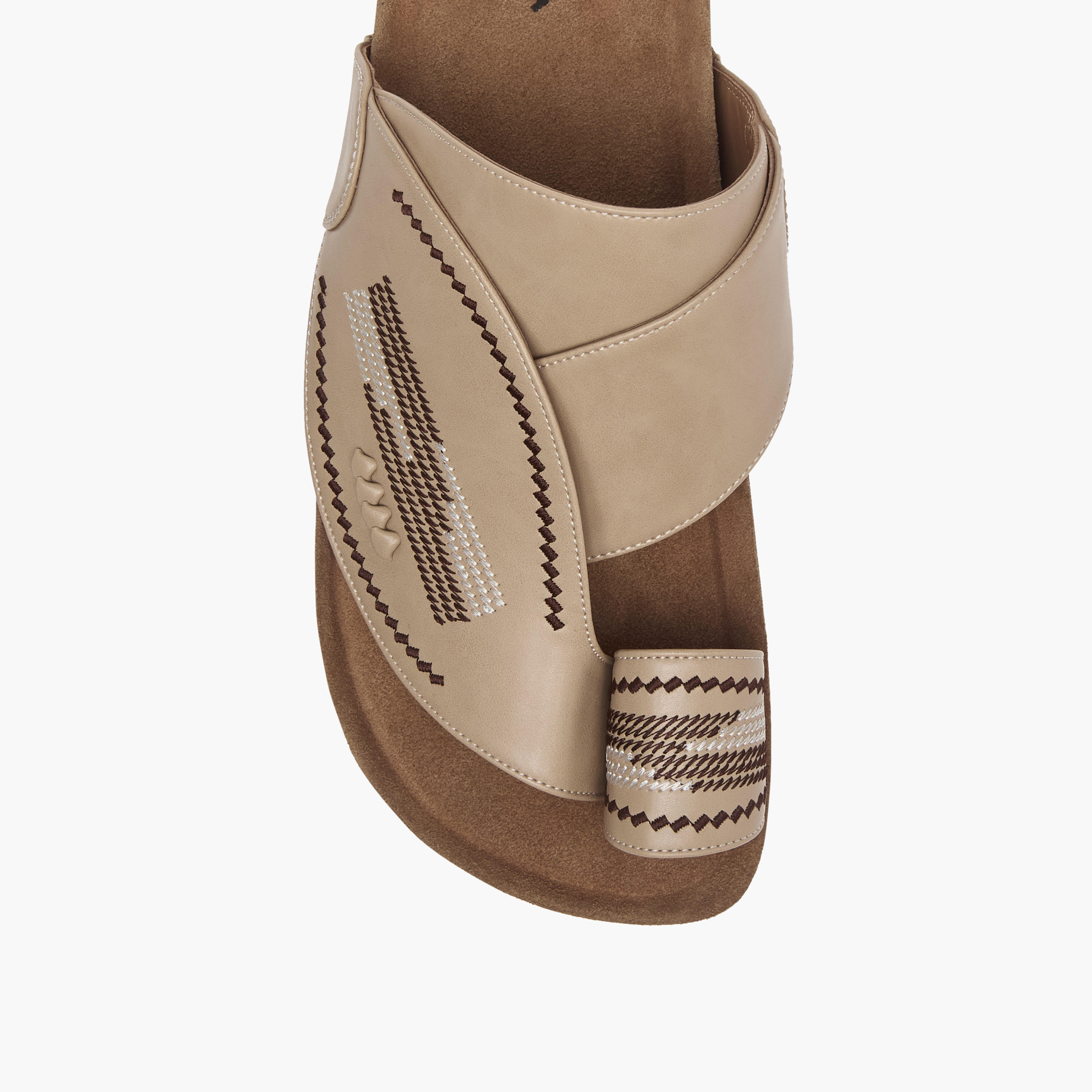 صندل عربي سهل الارتداء بارز الملمس بإصبع من الواحة-men-shoes-sandals-image-2