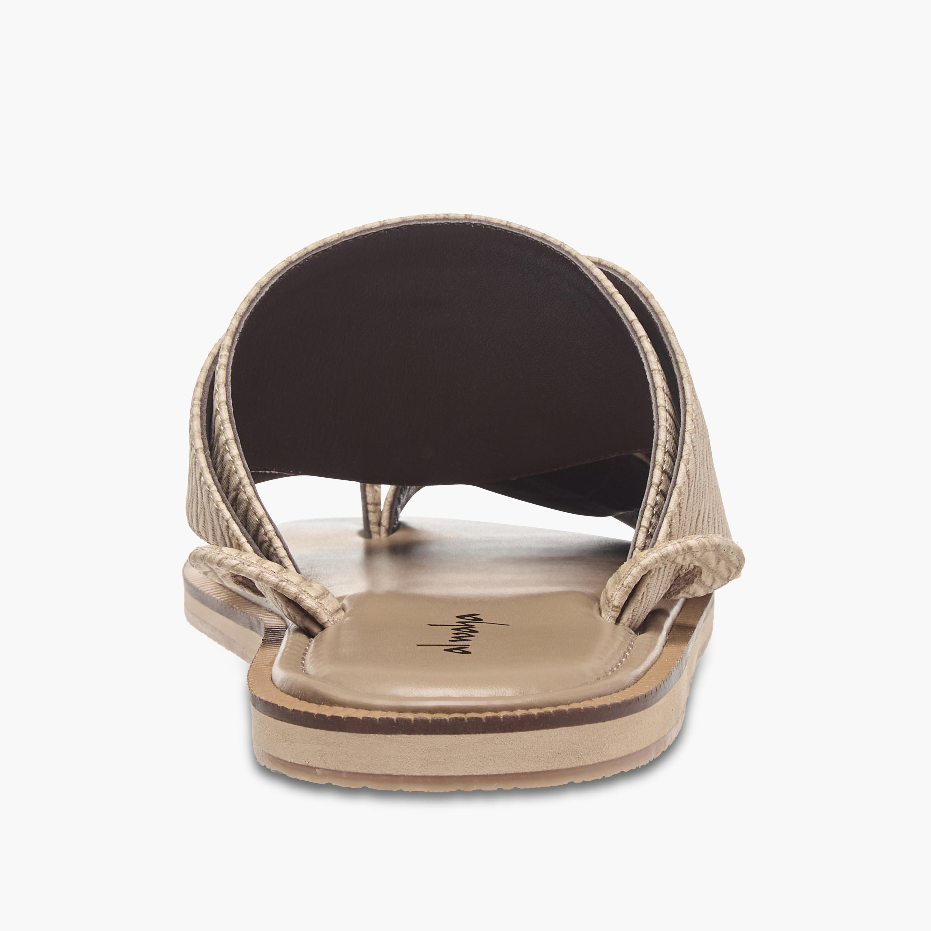 Al Waha Textured Slip-On Arabic Sandals with Toe Loop-men-shoes-sandals-image-4