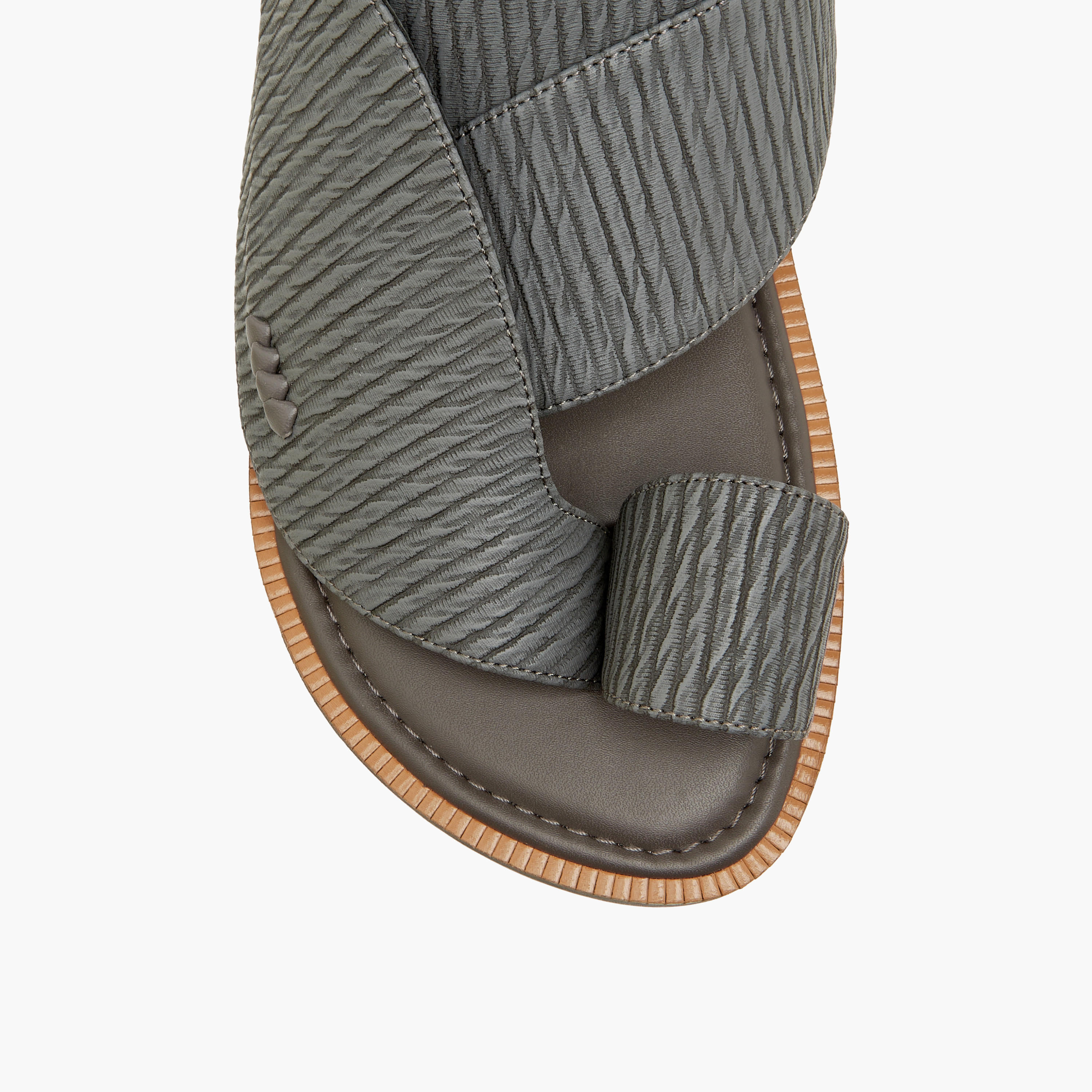 Al Waha Textured Slip-On Arabic Sandals with Toe Loop-men-shoes-sandals-image-3