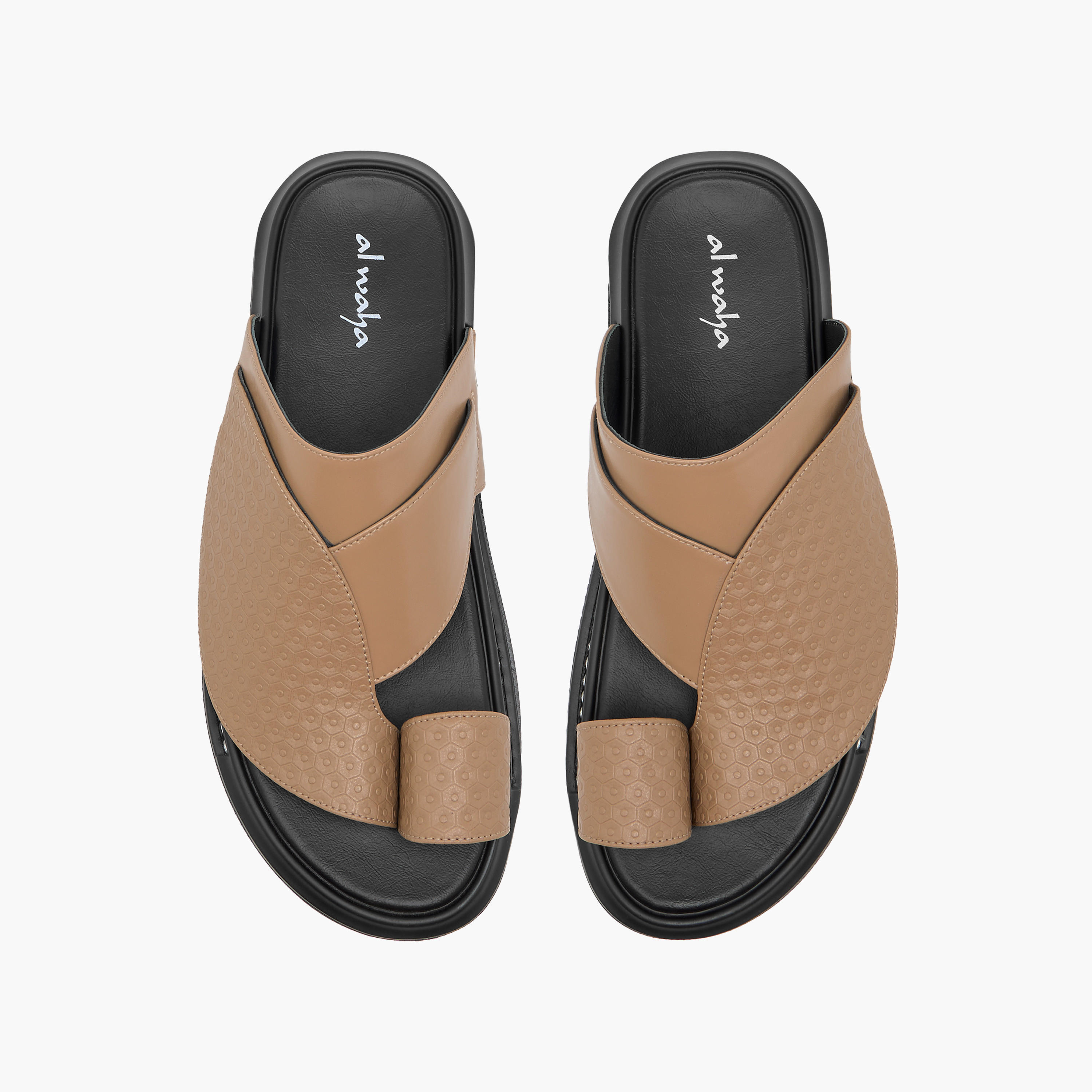 صندل عربي سهل الارتداء بارز الملمس من الواحة-men-shoes-sandals-image-1