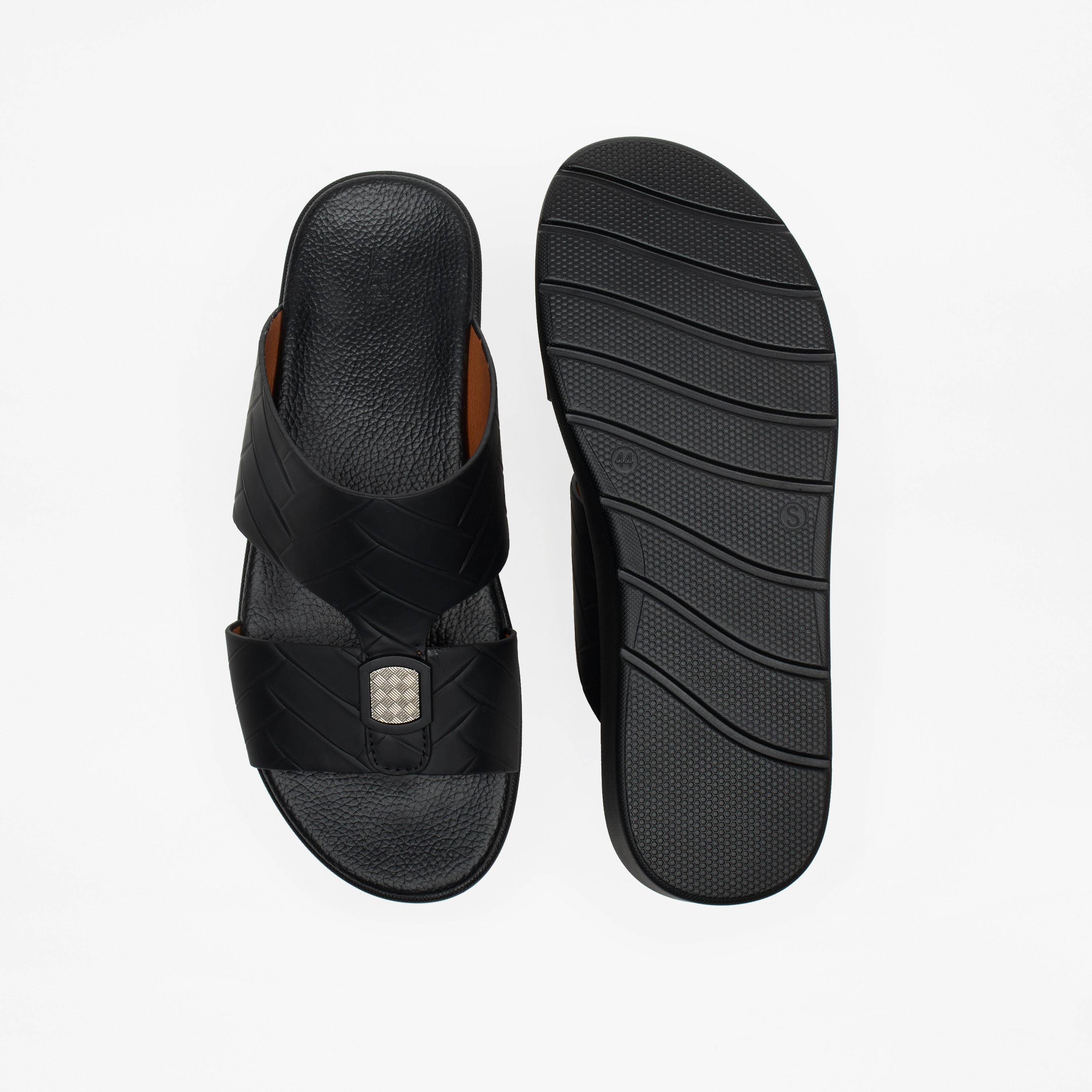 LBL by Shoexpress Men's Textured Slip-On Arabic Sandals-men-shoes-sandals-image-4