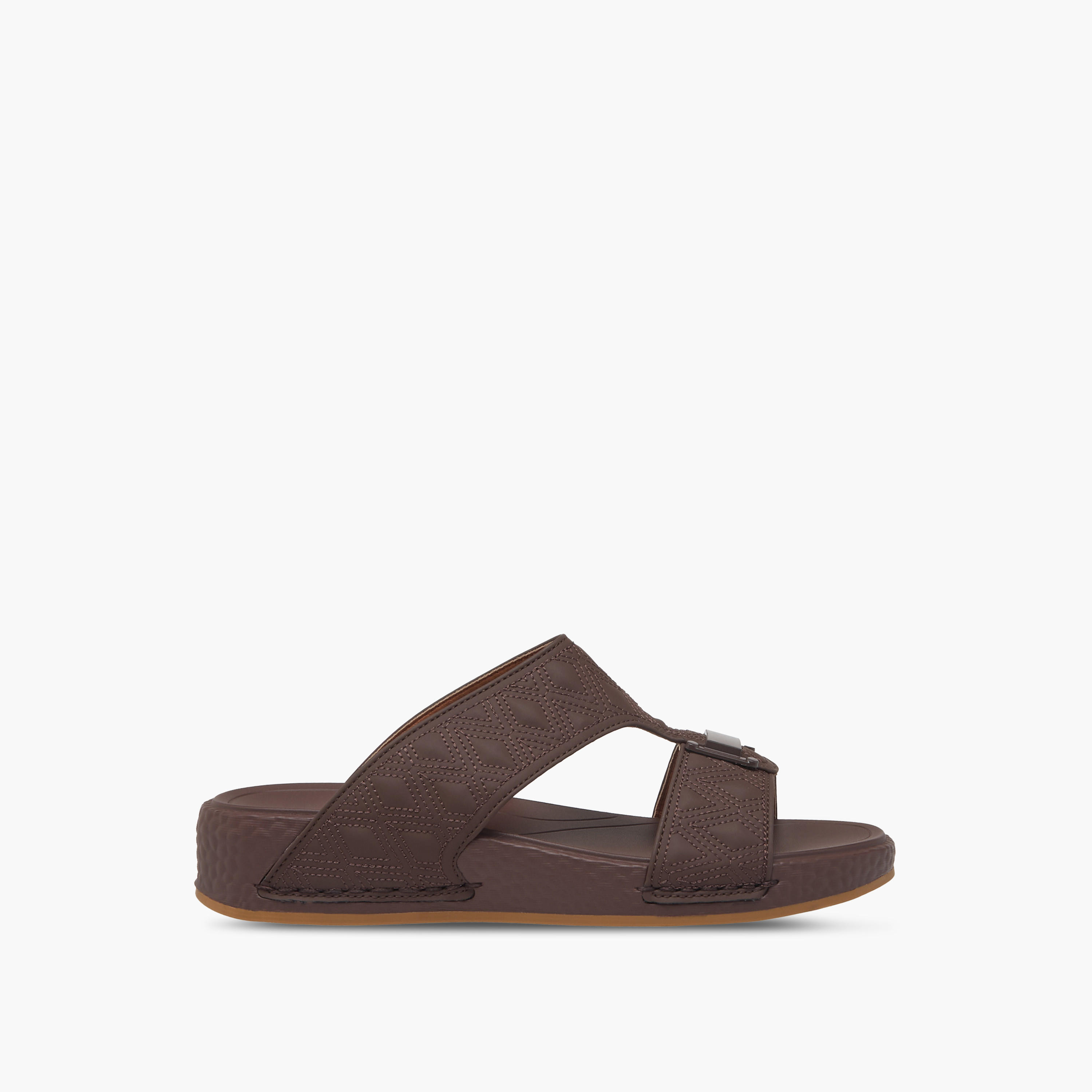 LBL by Shoexpress Men's Buckle Accent Quilted Slip-On Arabic Sandals-men-shoes-sandals-image-2
