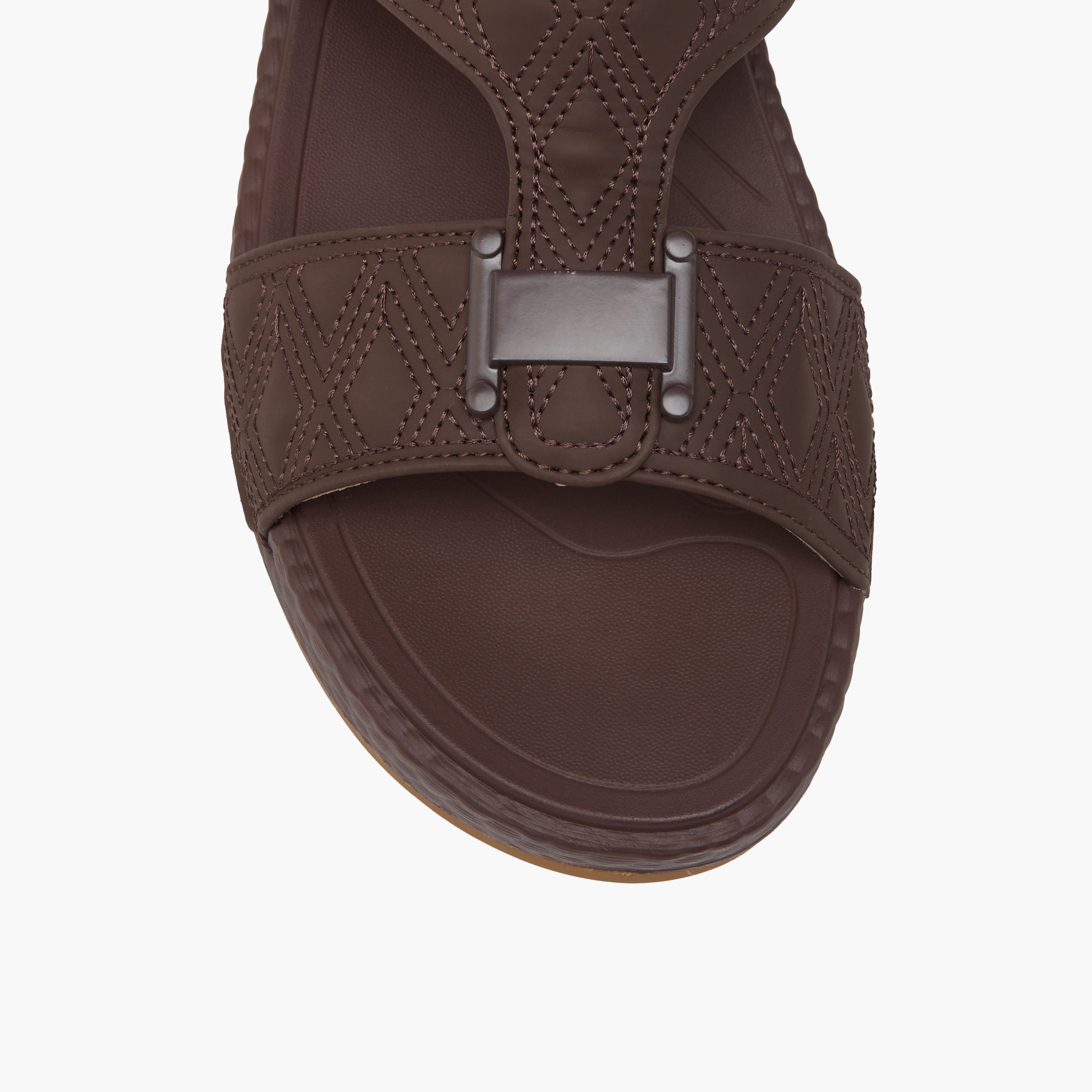LBL by Shoexpress Men's Buckle Accent Quilted Slip-On Arabic Sandals-men-shoes-sandals-image-3