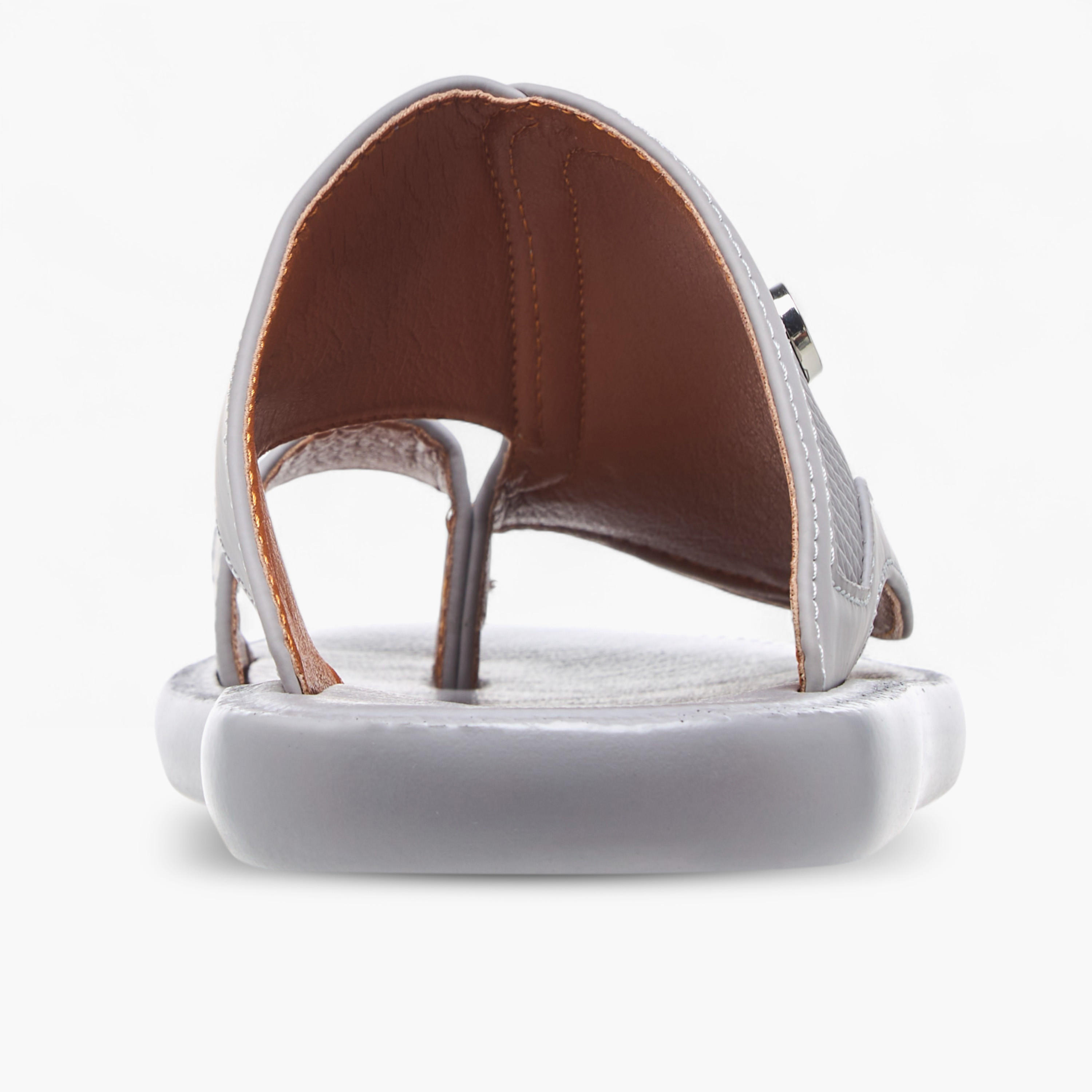 Al Waha Textured Slip-On Arabic Sandals with Toe Loop Detail-men-shoes-sandals-image-4