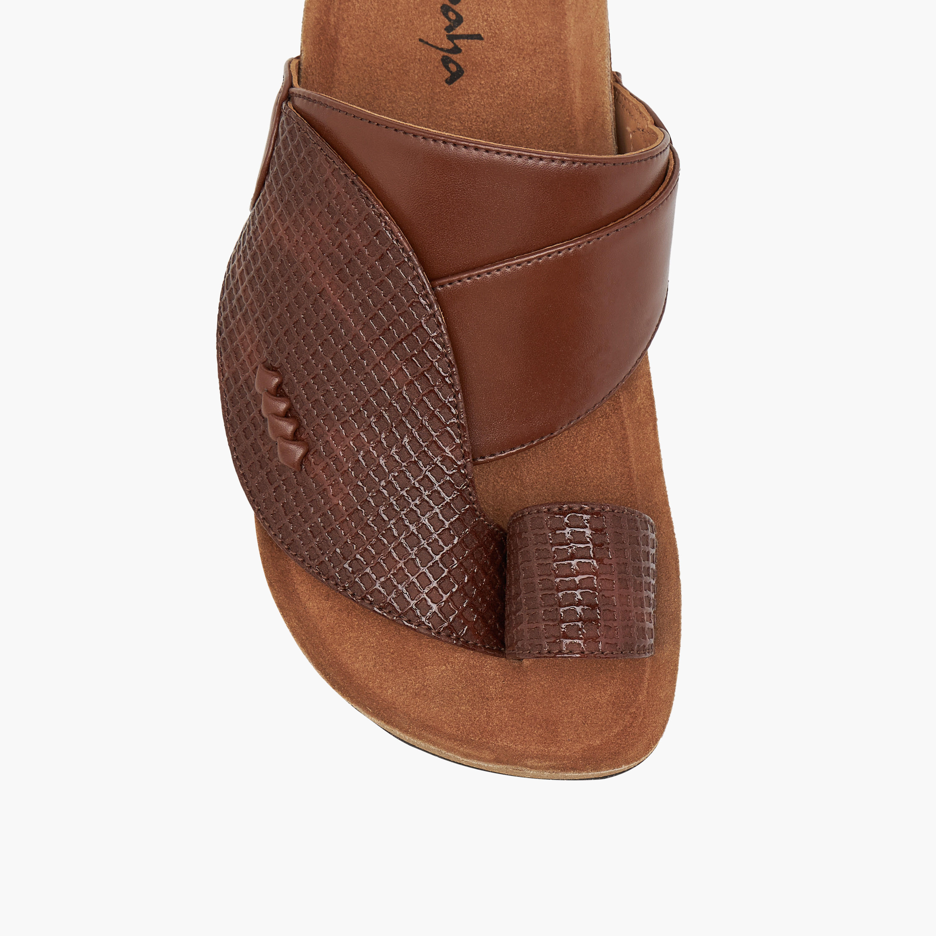 Al Waha Textured Slip-On Arabic Sandals with Toe Loop-boys-shoes-sandals-image-3