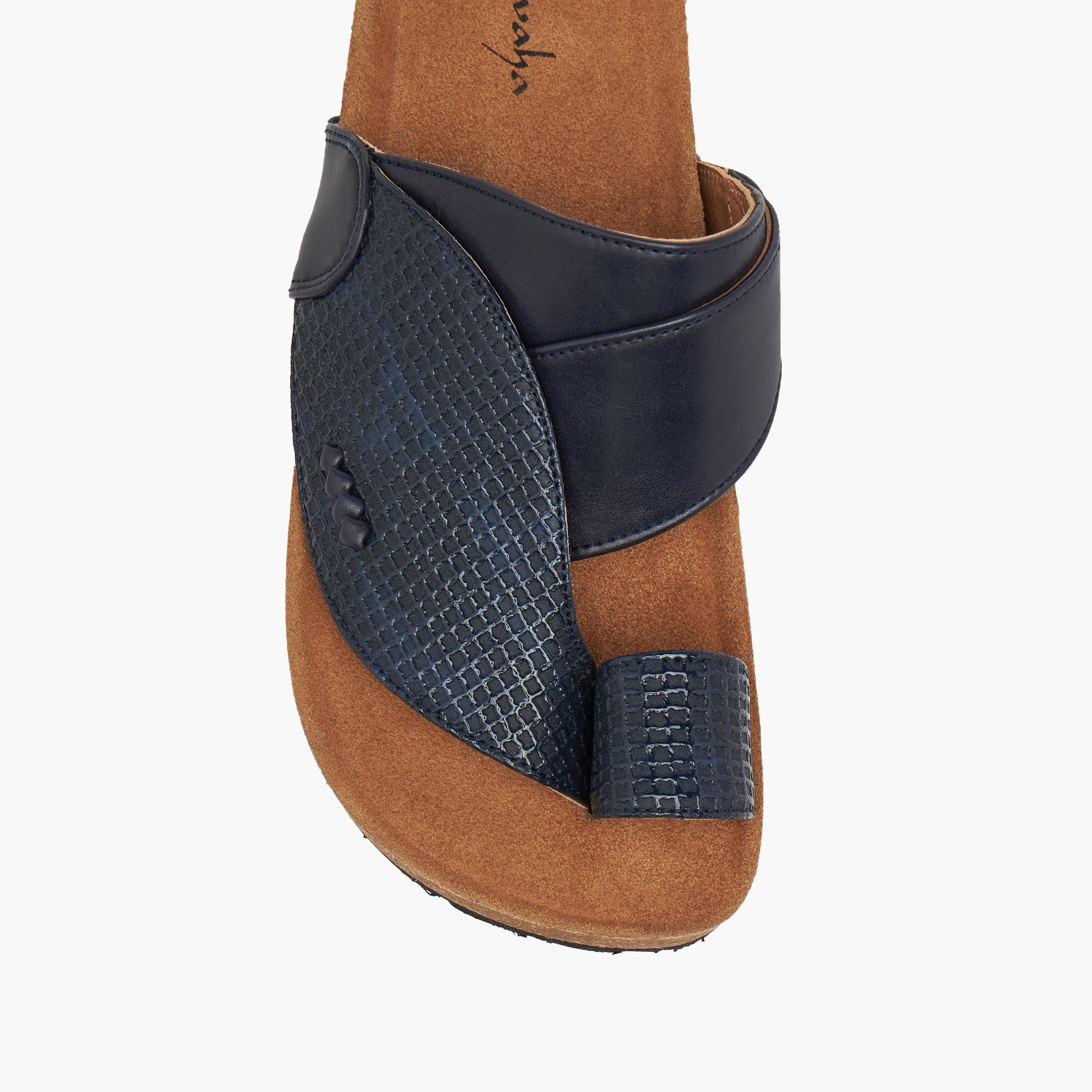 Al Waha Textured Slip-On Arabic Sandals with Toe Loop-boys-shoes-sandals-image-3