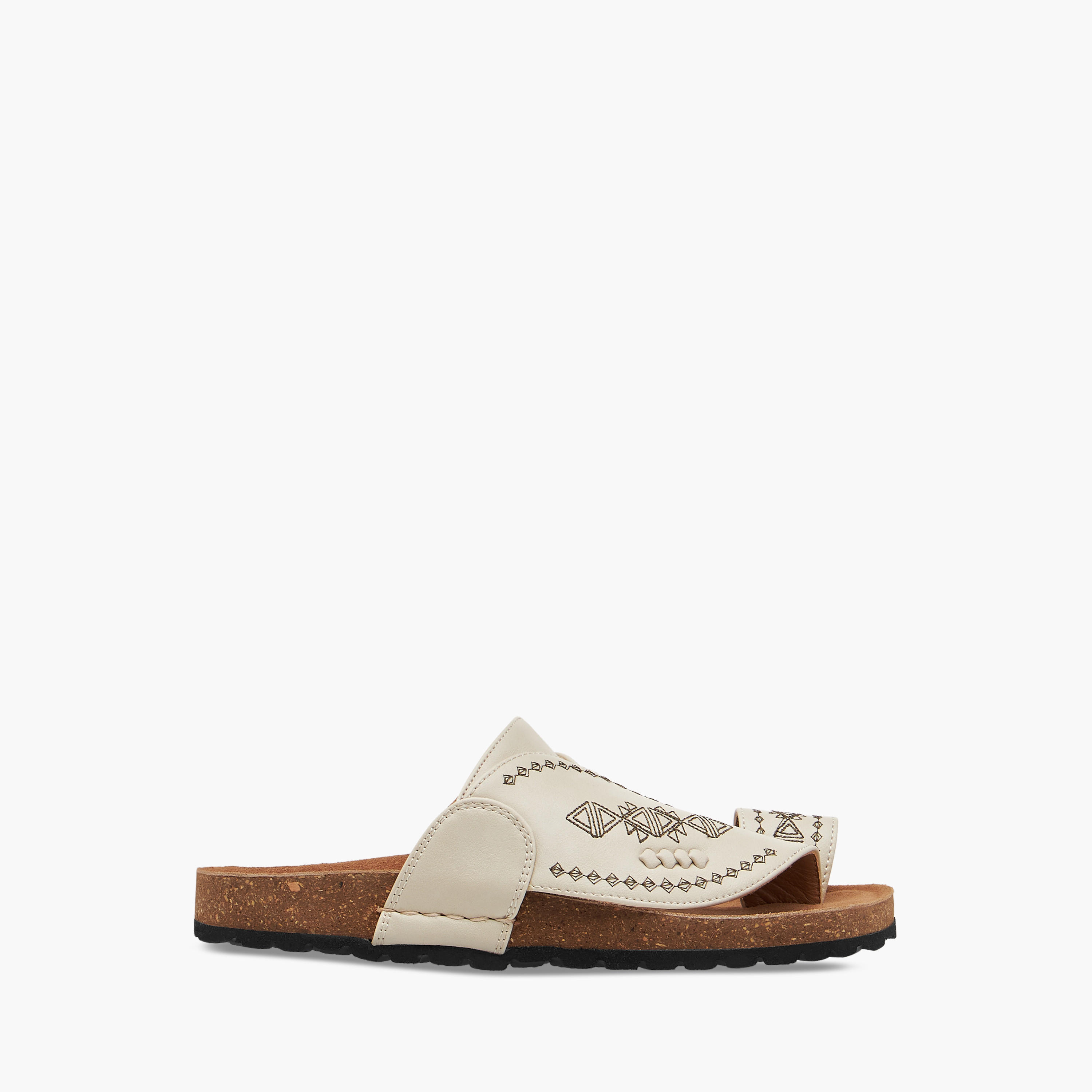Al Waha Boys Embroidered Leather Arabic Sandals-boys-shoes-sandals-image-2