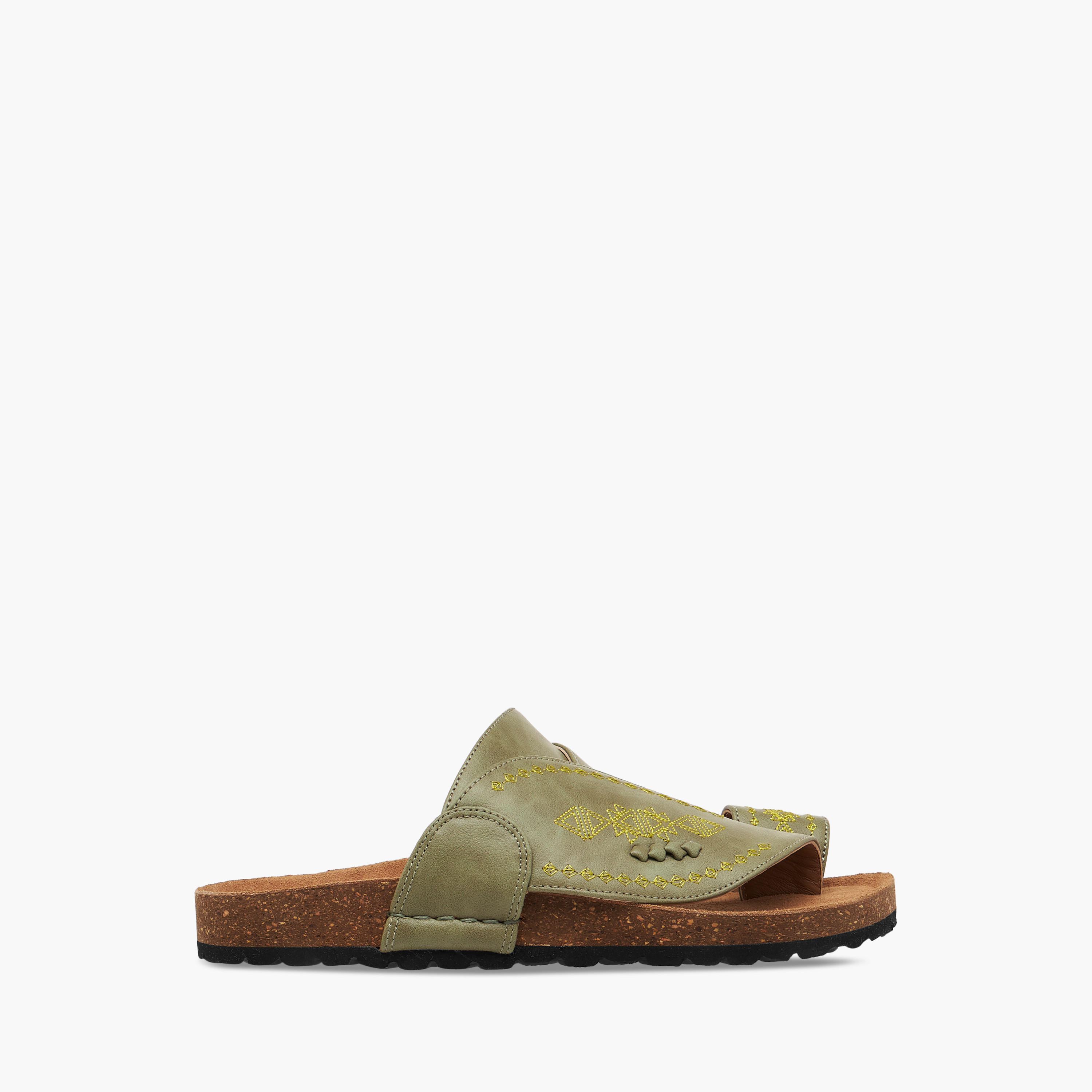 Al Waha Boys Embroidered Leather Arabic Sandals-boys-shoes-sandals-image-2
