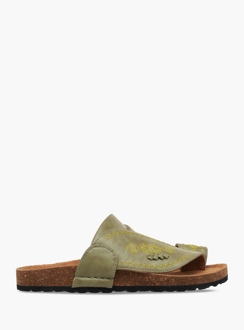 Al Waha Boys Embroidered Leather Arabic Sandals-boys-shoes-sandals-image-2