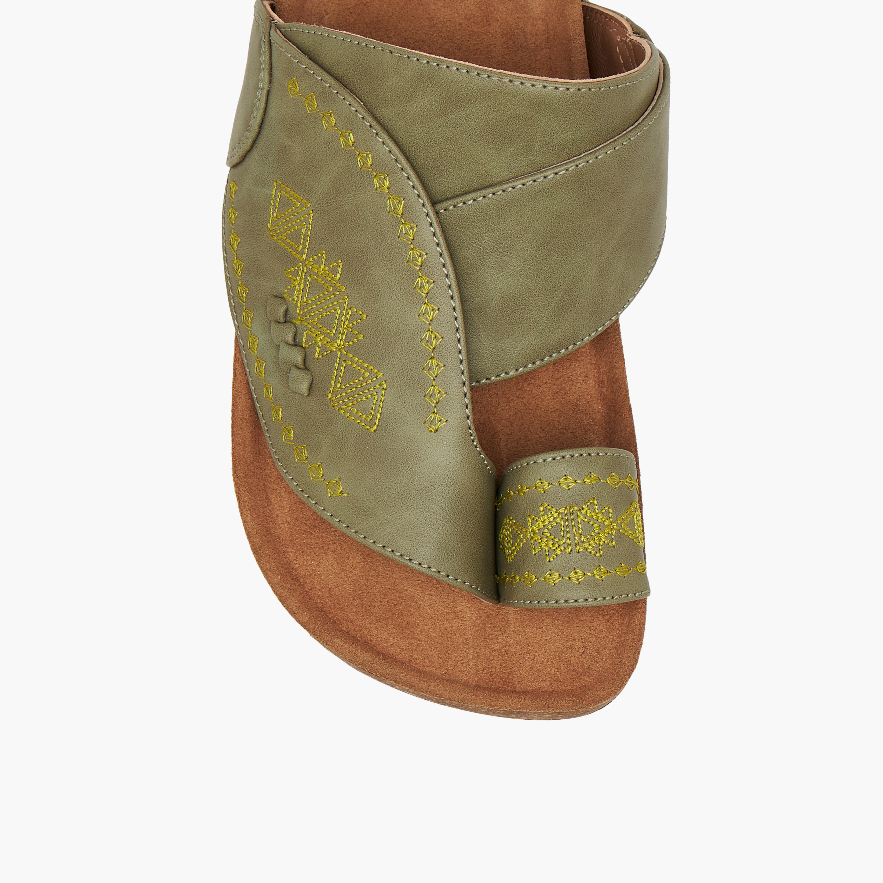 Al Waha Boys Embroidered Leather Arabic Sandals-boys-shoes-sandals-image-3