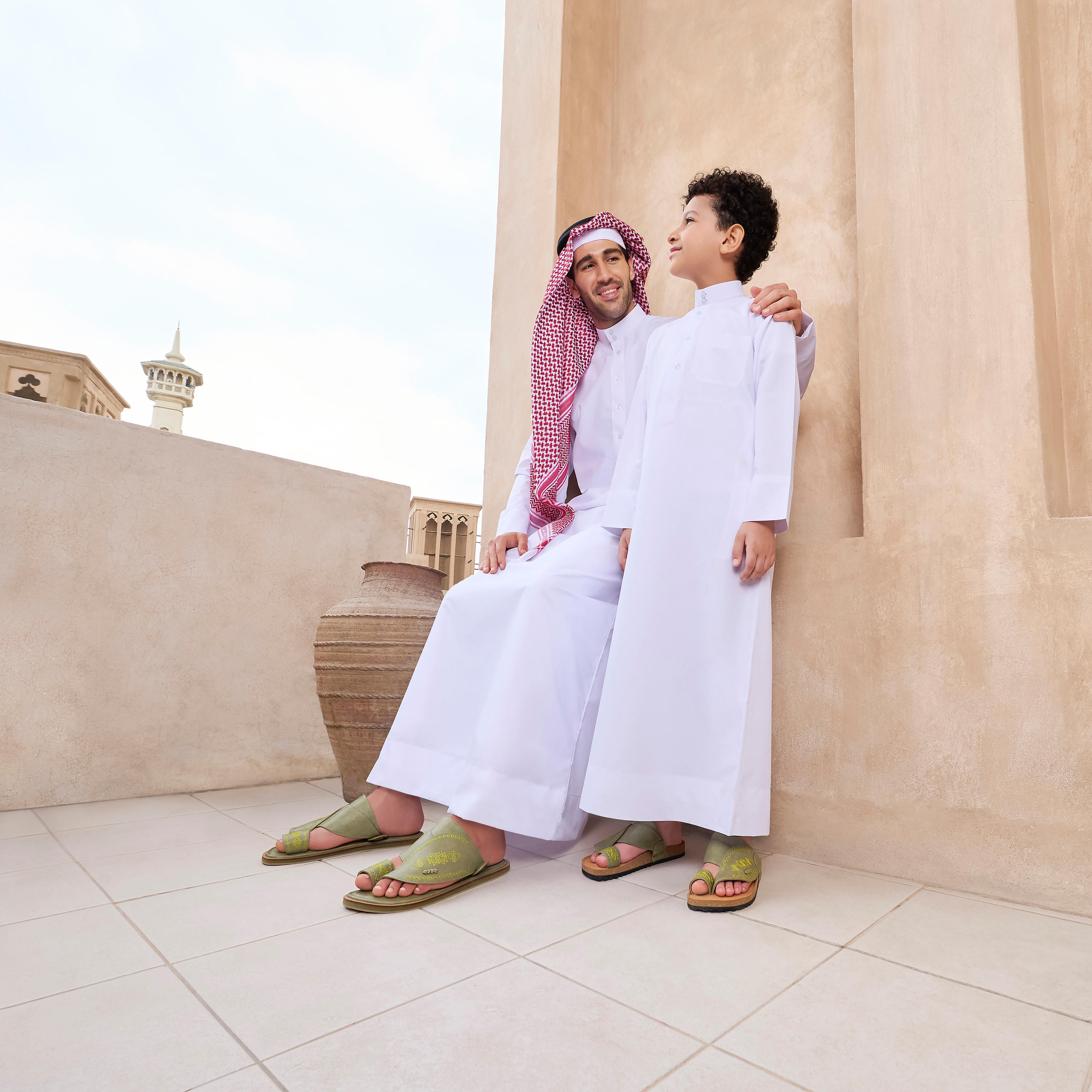 Al Waha Boys Embroidered Leather Arabic Sandals-boys-shoes-sandals-image-5