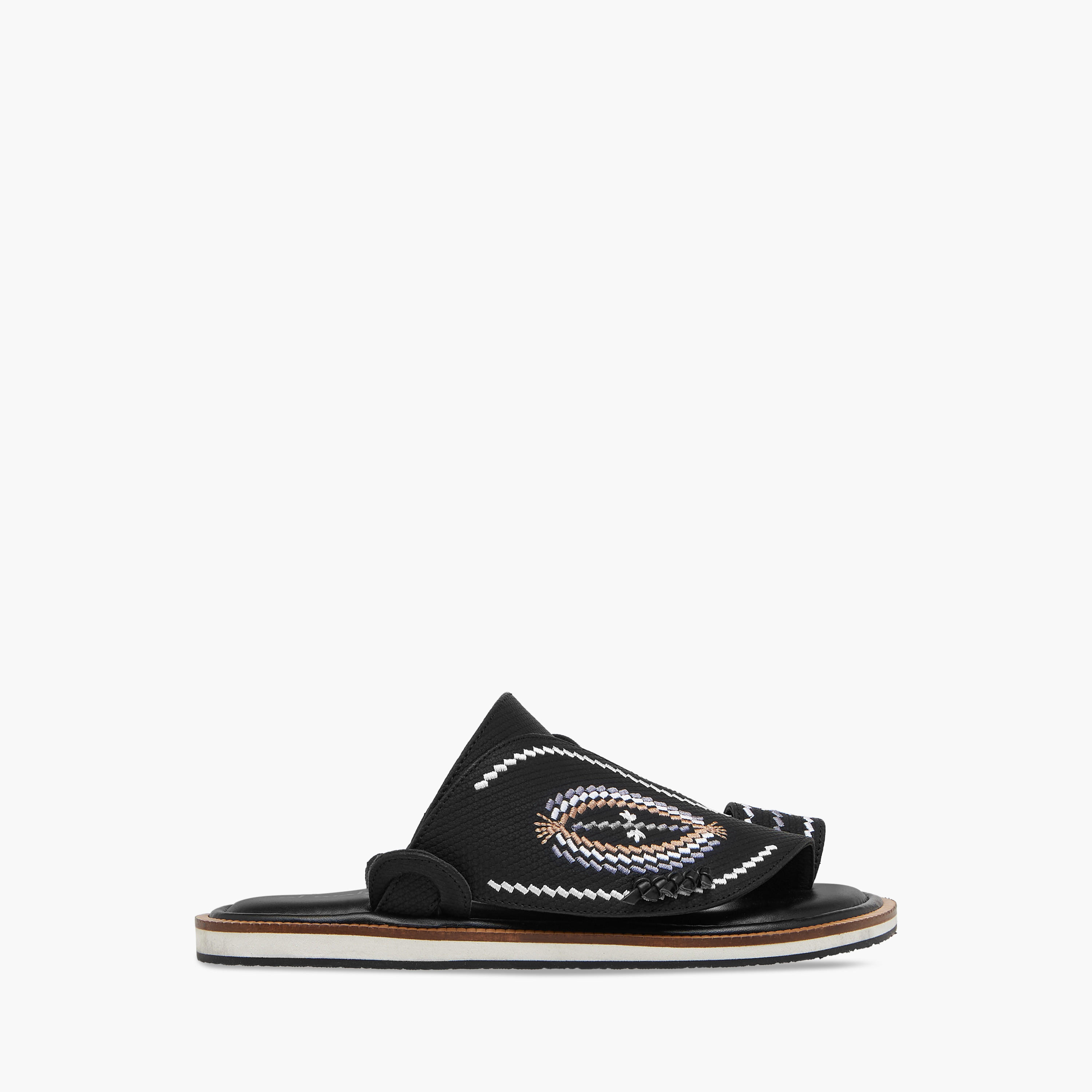 Al Waha Embroidered Slip-On Arabic Sandals with Toe Loop-boys-shoes-sandals-image-2