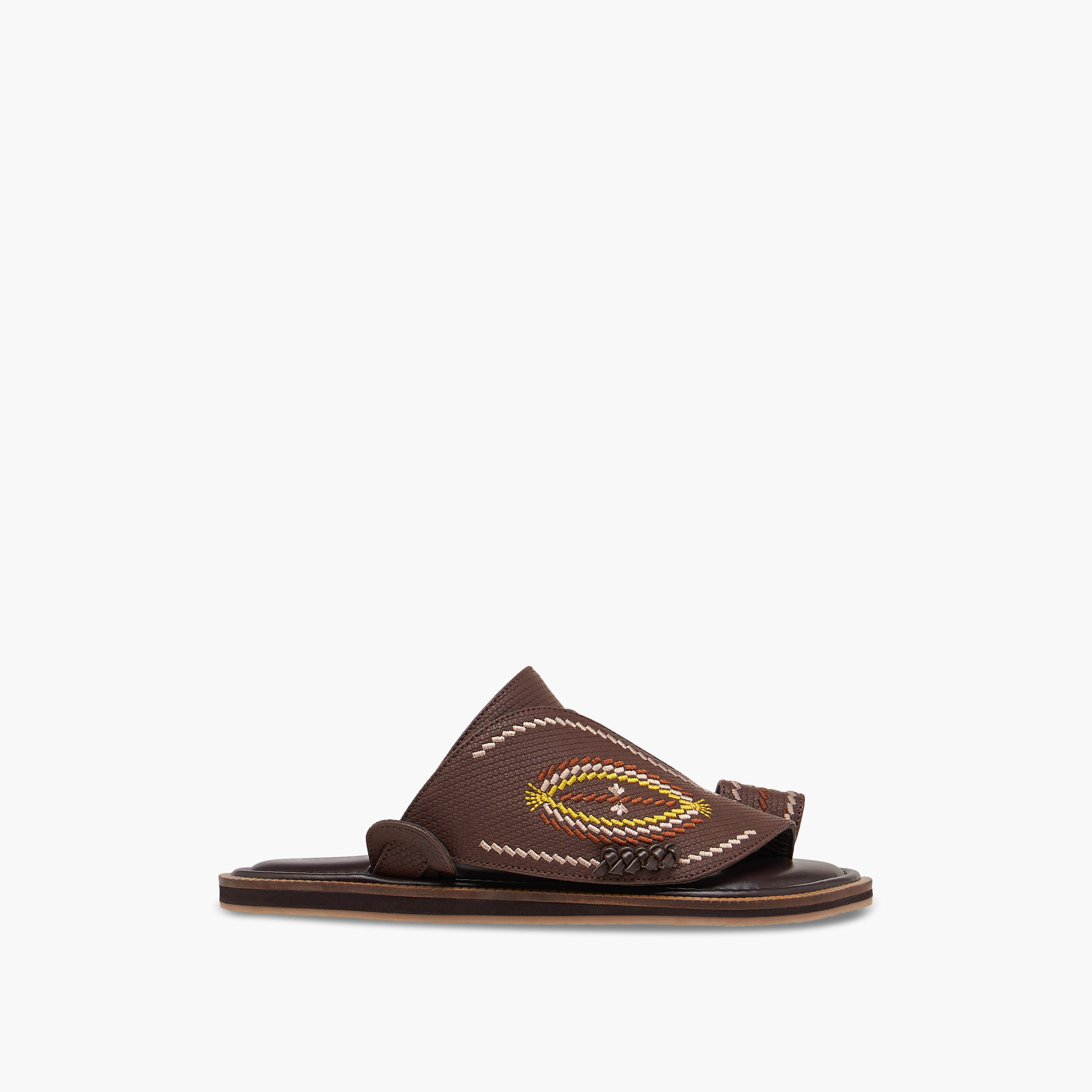 Al Waha Embroidered Slip-On Arabic Sandals with Toe Loop-boys-shoes-sandals-image-2