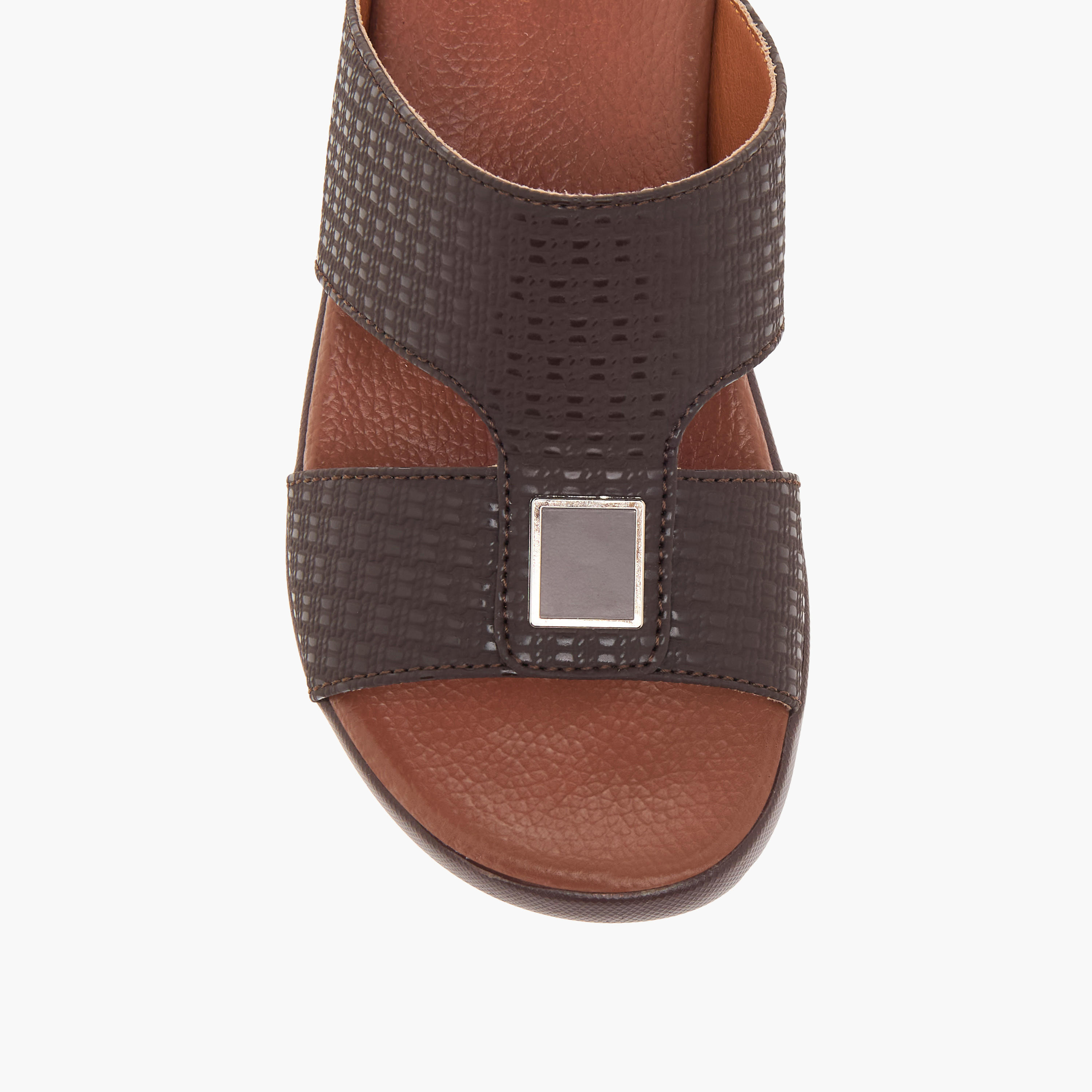 LBL by Shoexpress Textured Slip-On Arabic Sandals-baby-girls-shoes-sandals-image-3