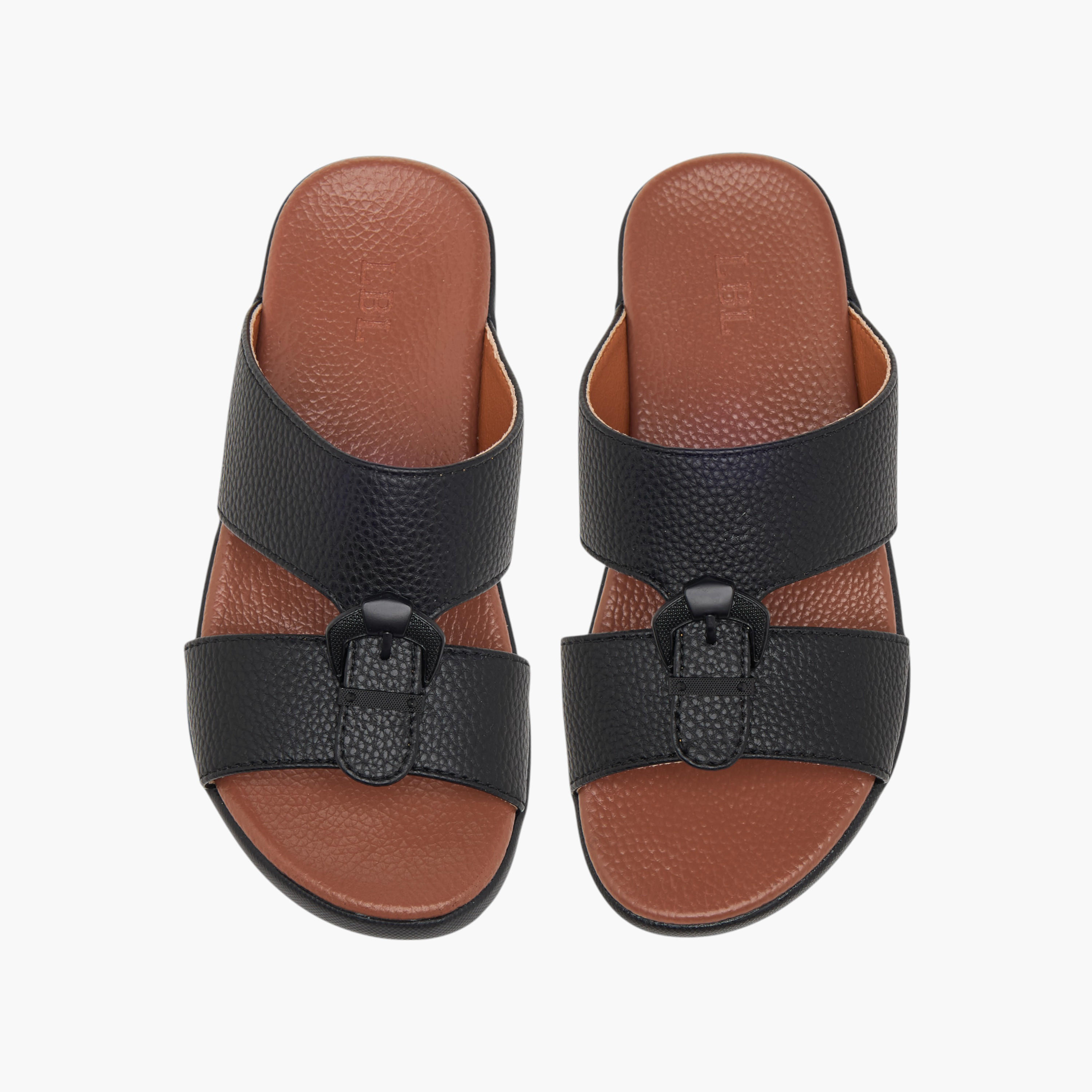 LBL by Shoexpress Textured Slip-On Arabic Sandals with Buckle Accent-boys-shoes-sandals-image-1