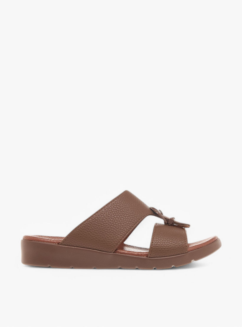LBL by Shoexpress Textured Slip-On Arabic Sandals with Buckle Accent-boys-shoes-sandals-image-2
