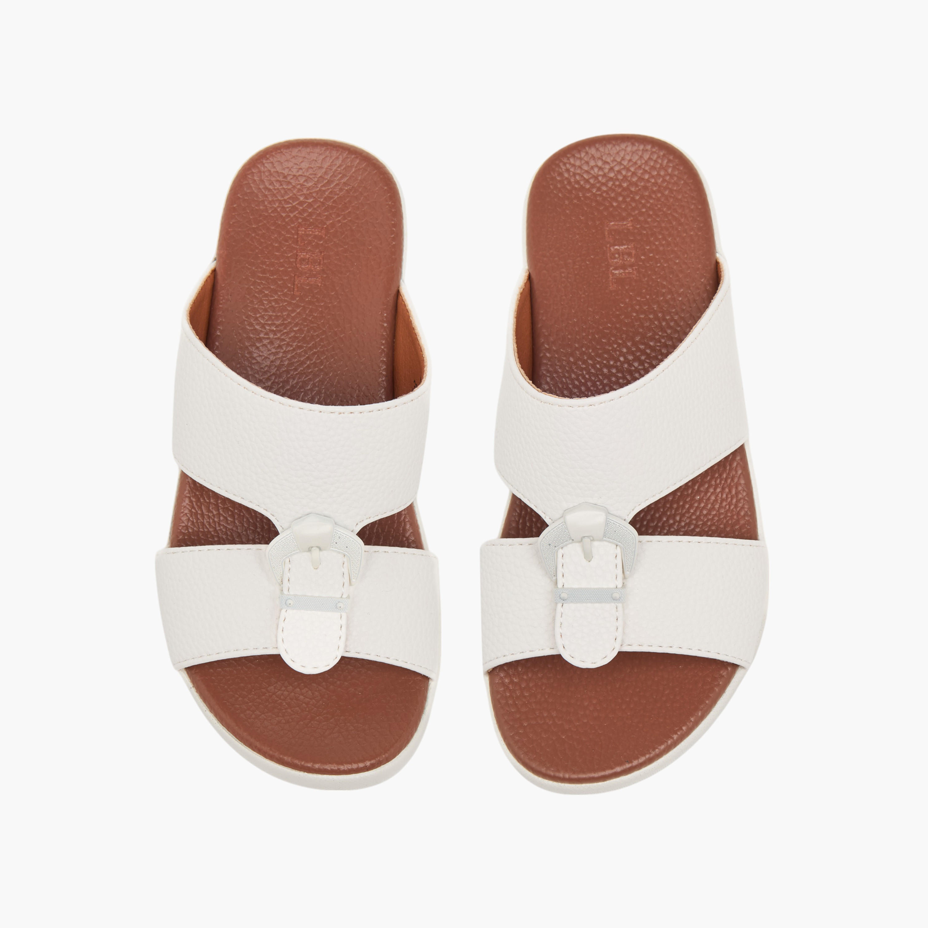 LBL by Shoexpress Textured Slip-On Arabic Sandals with Buckle Accent-boys-shoes-sandals-image-1