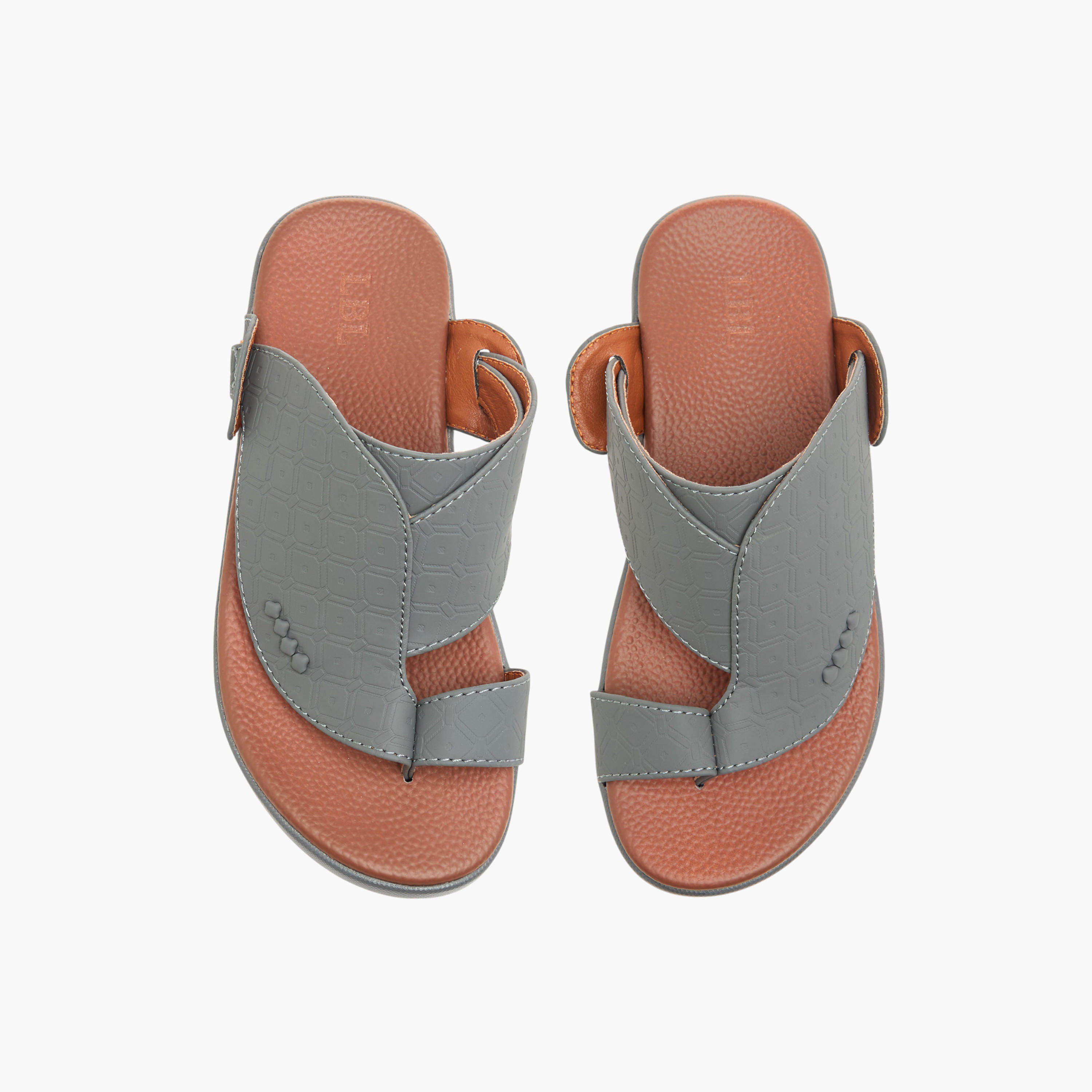 LBL by Shoexpress Textured Slip-On Arabic Sandals with Toe Loop Detail-boys-shoes-sandals-image-1
