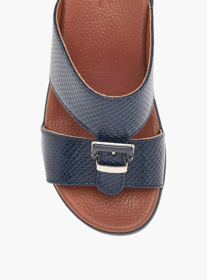 LBL by Shoexpress Animal Textured Slip-On Arabic Sandals with Buckle Accent-boys-shoes-sandals-image-3