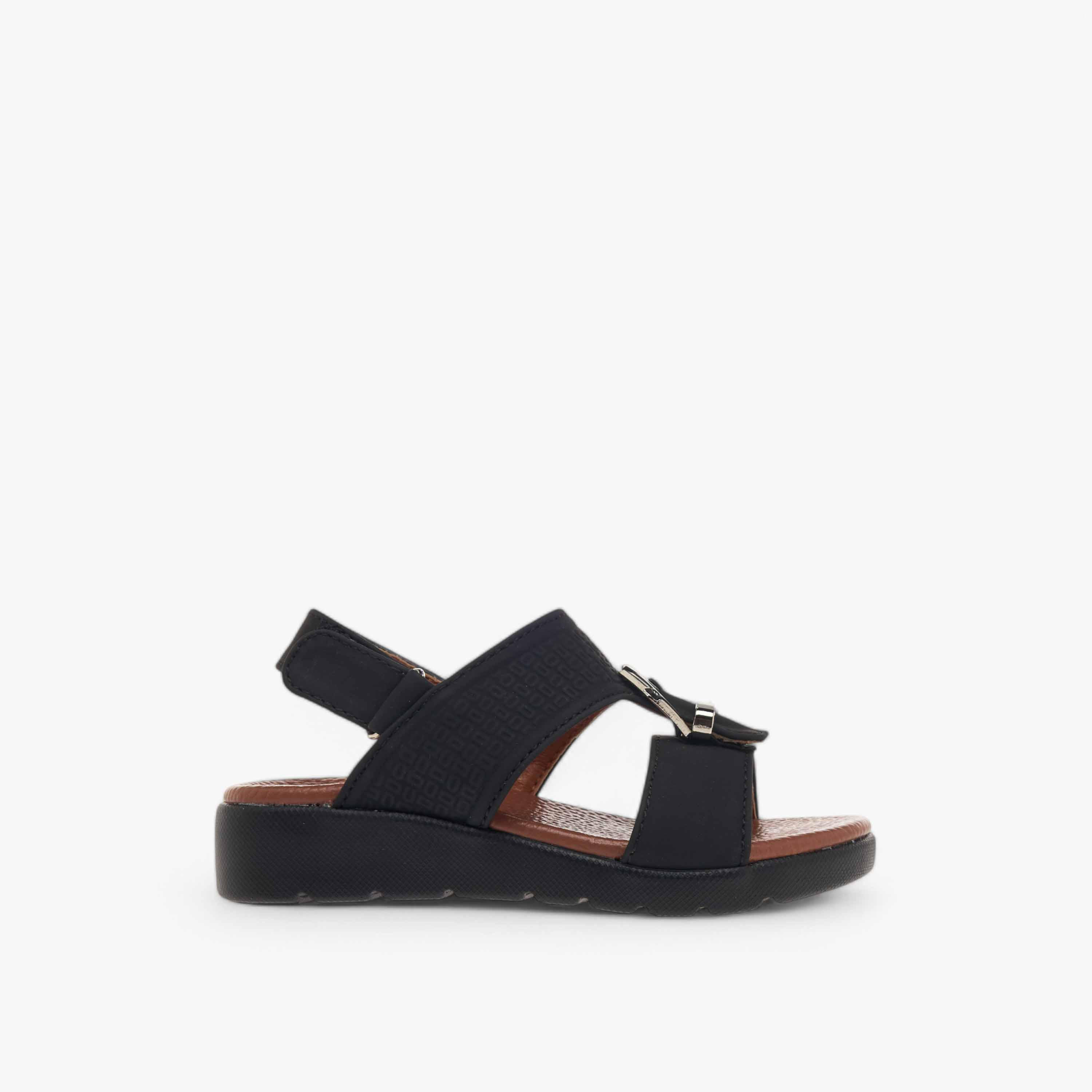 LBL by Shoexpress Textured Arabic Sandals with Hook and Loop Closure-boys-shoes-sandals-image-2