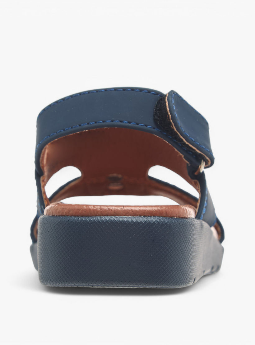LBL by Shoexpress Textured Arabic Sandals with Hook and Loop Closure-boys-shoes-sandals-image-4