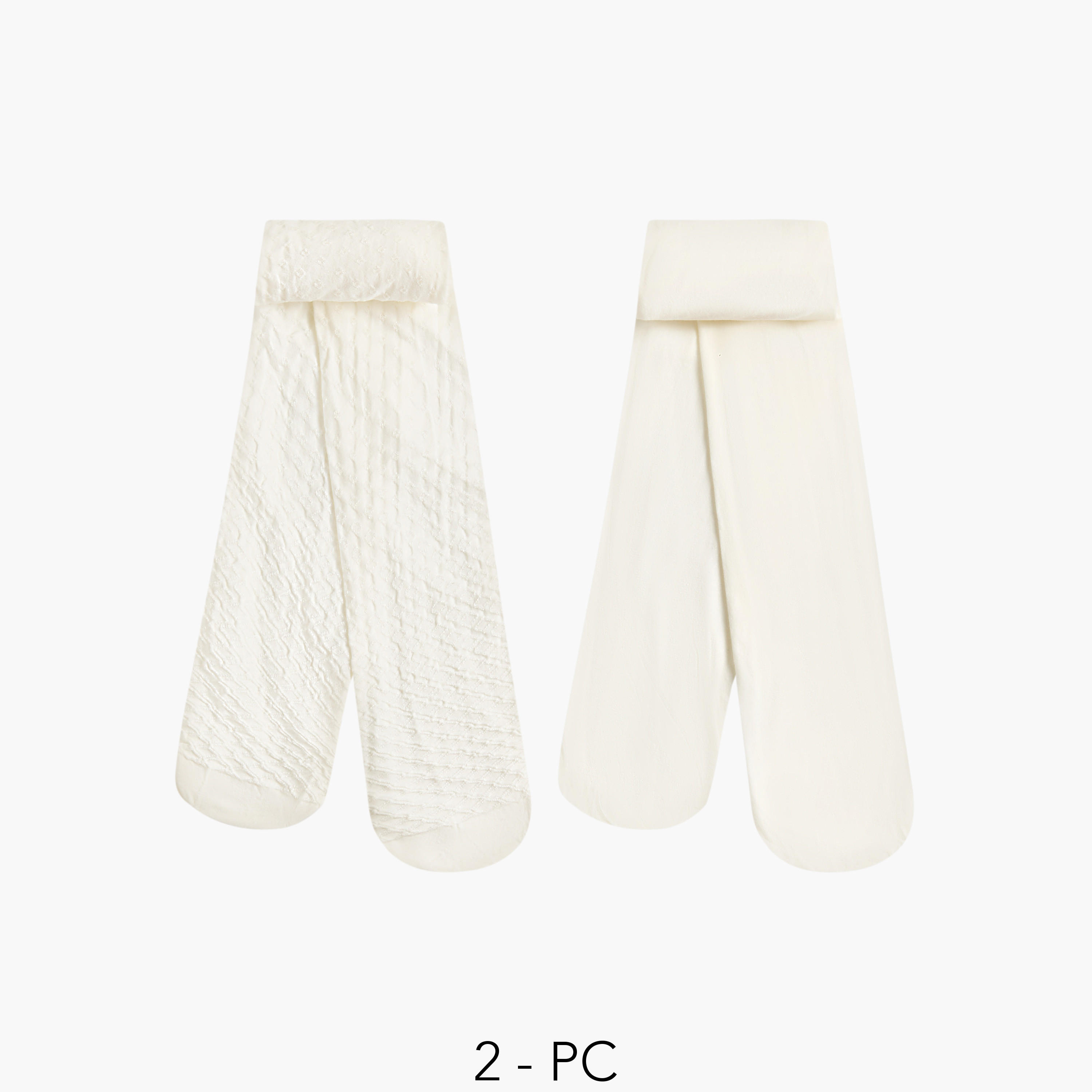 Pack of 2 Flora Bella Girls Tights with Elasticated Waistband-girls-accessories-socks-image-1