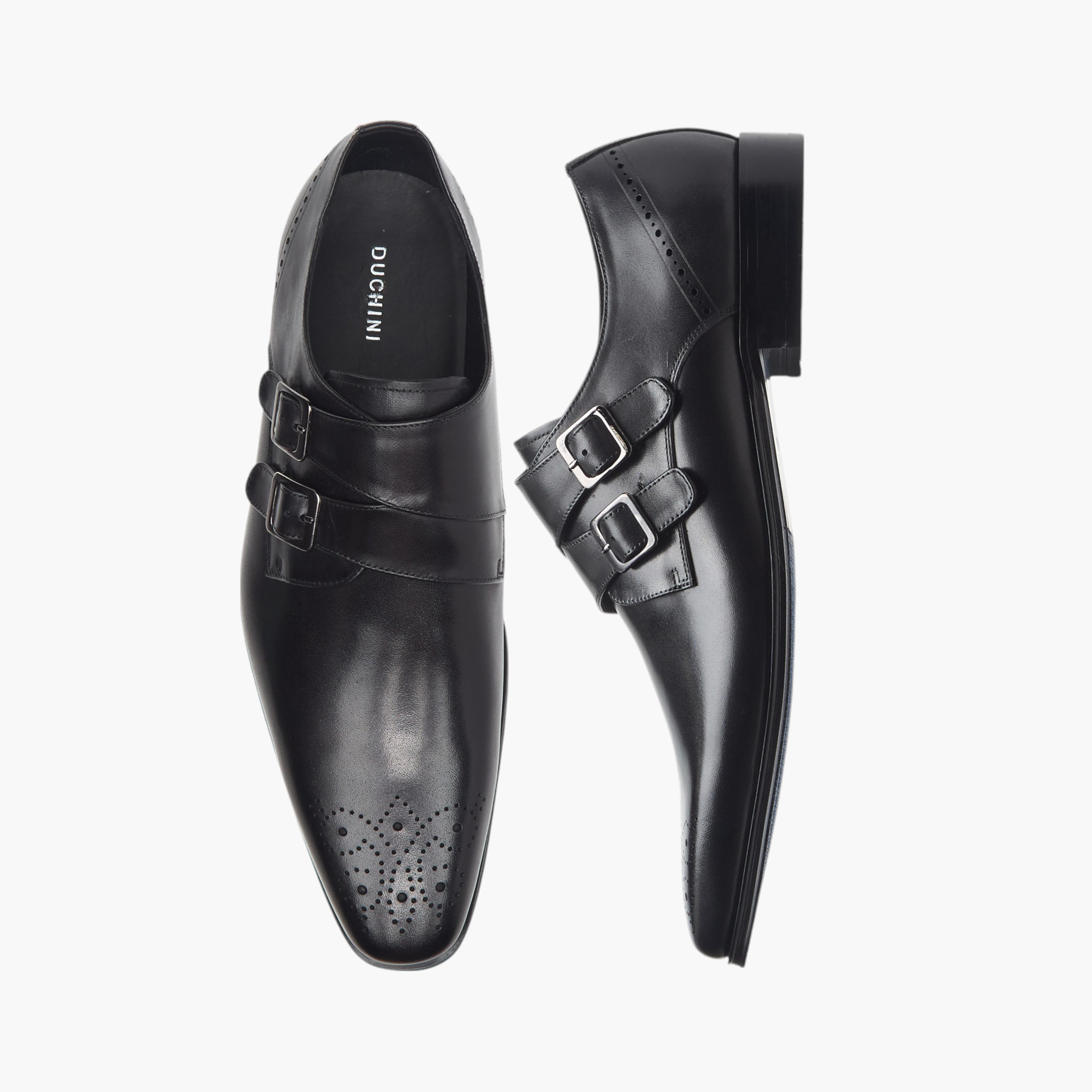 Duchini Men's Leather Solid Slip-On Monk Shoes-men-shoes-formalshoes-image-1