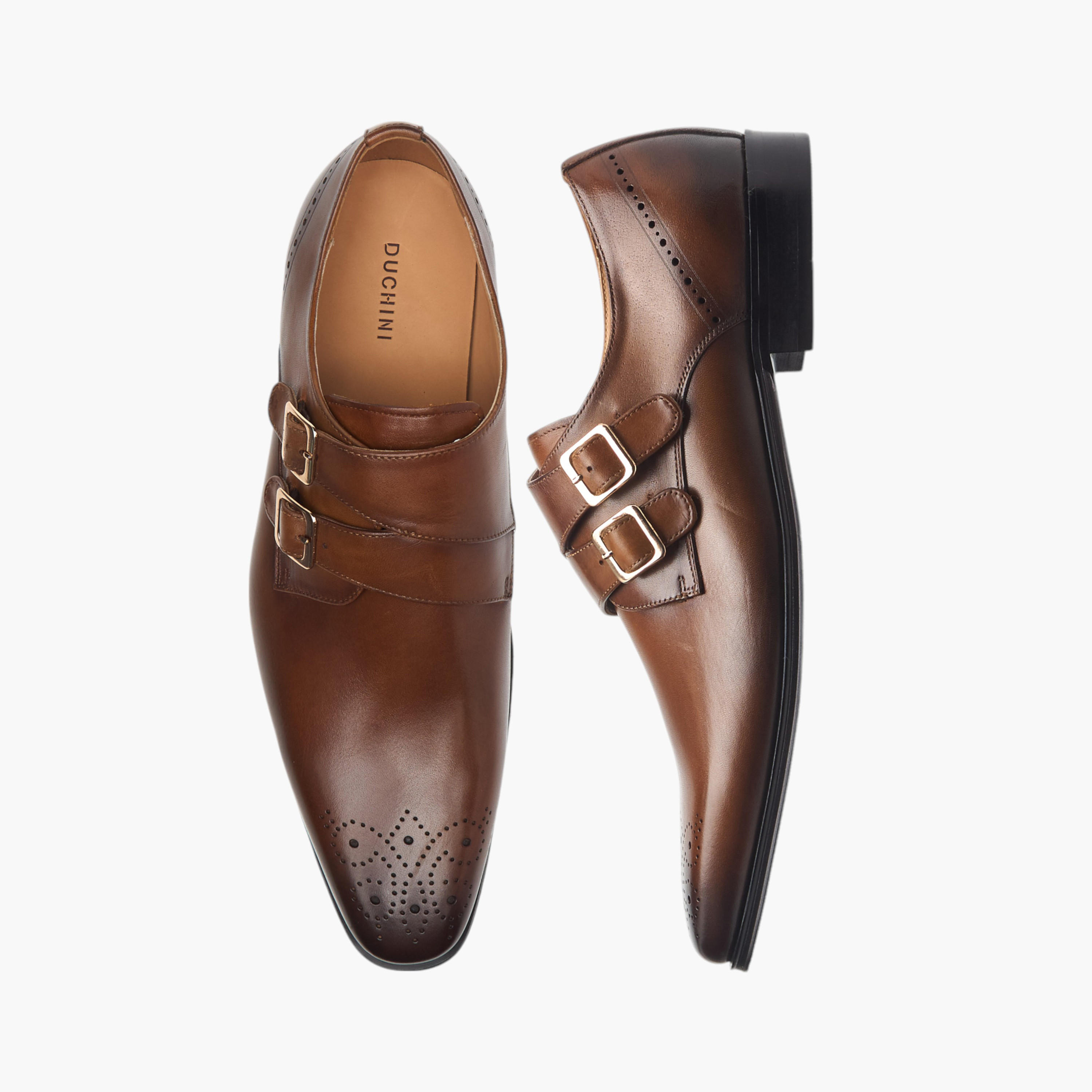 Duchini Men's Leather Solid Slip-On Monk Shoes-men-shoes-formalshoes-image-1