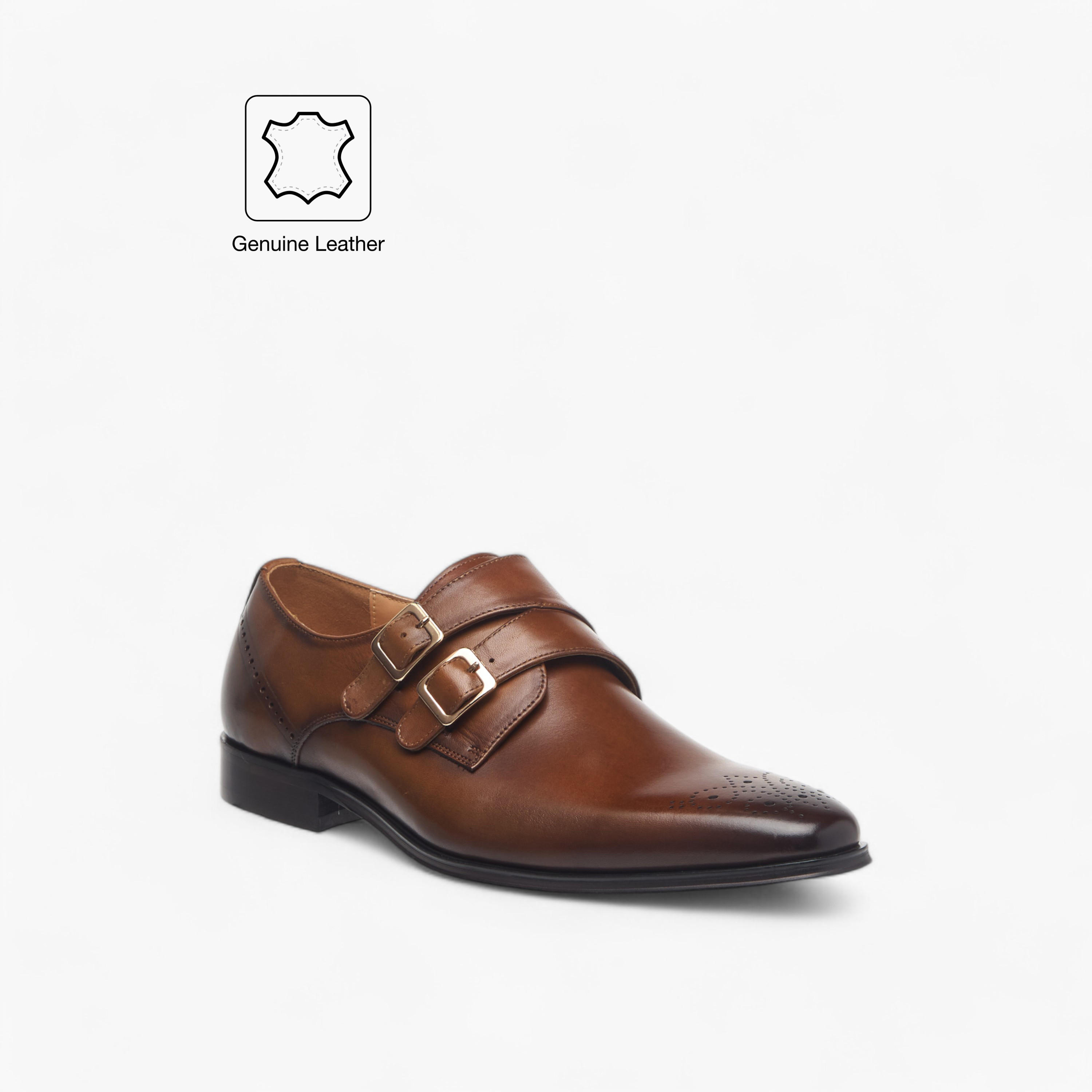 Duchini Men's Leather Solid Slip-On Monk Shoes-men-shoes-formalshoes-image-2