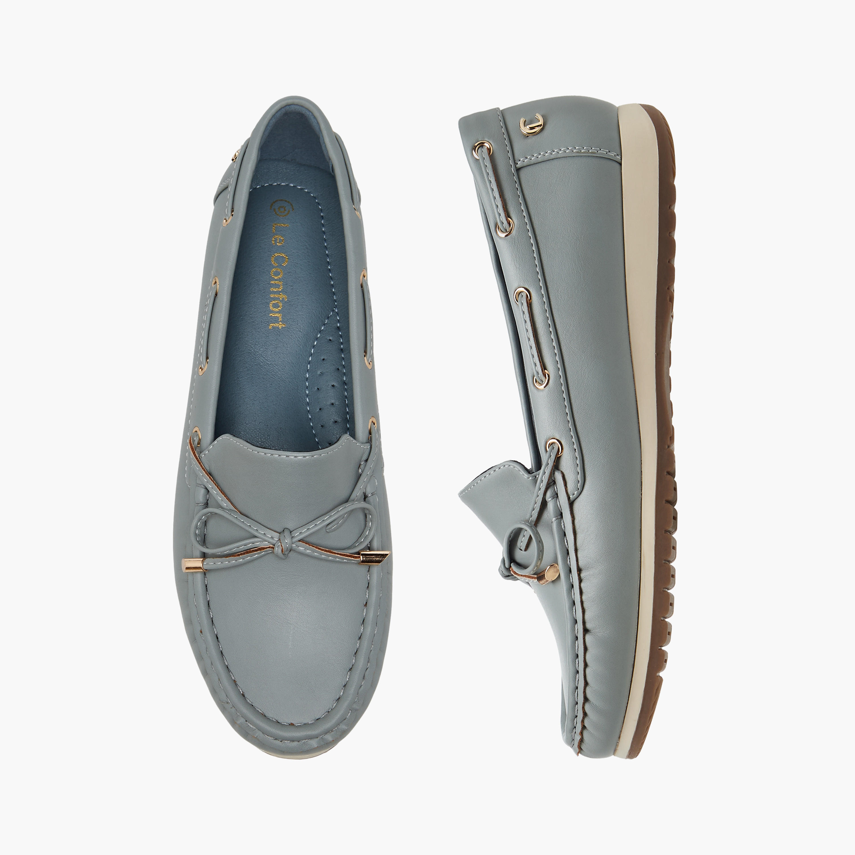Le Confort Bow Accent Slip-On Comfort Moccasins-women-shoes-flats-loafers-image-1