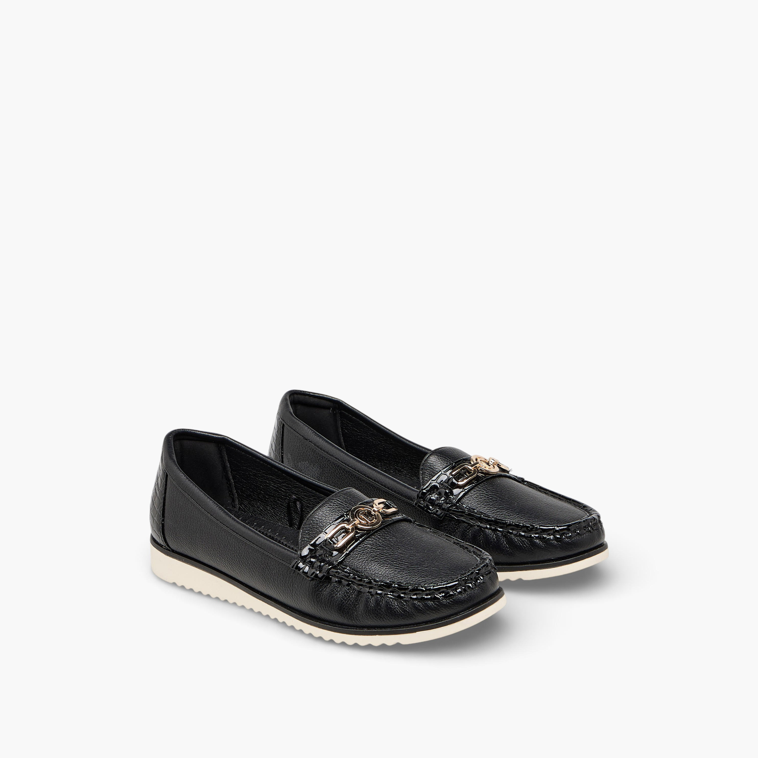 Le Confort Women Metal Accent Loafers-women-shoes-flats-loafers-image-1