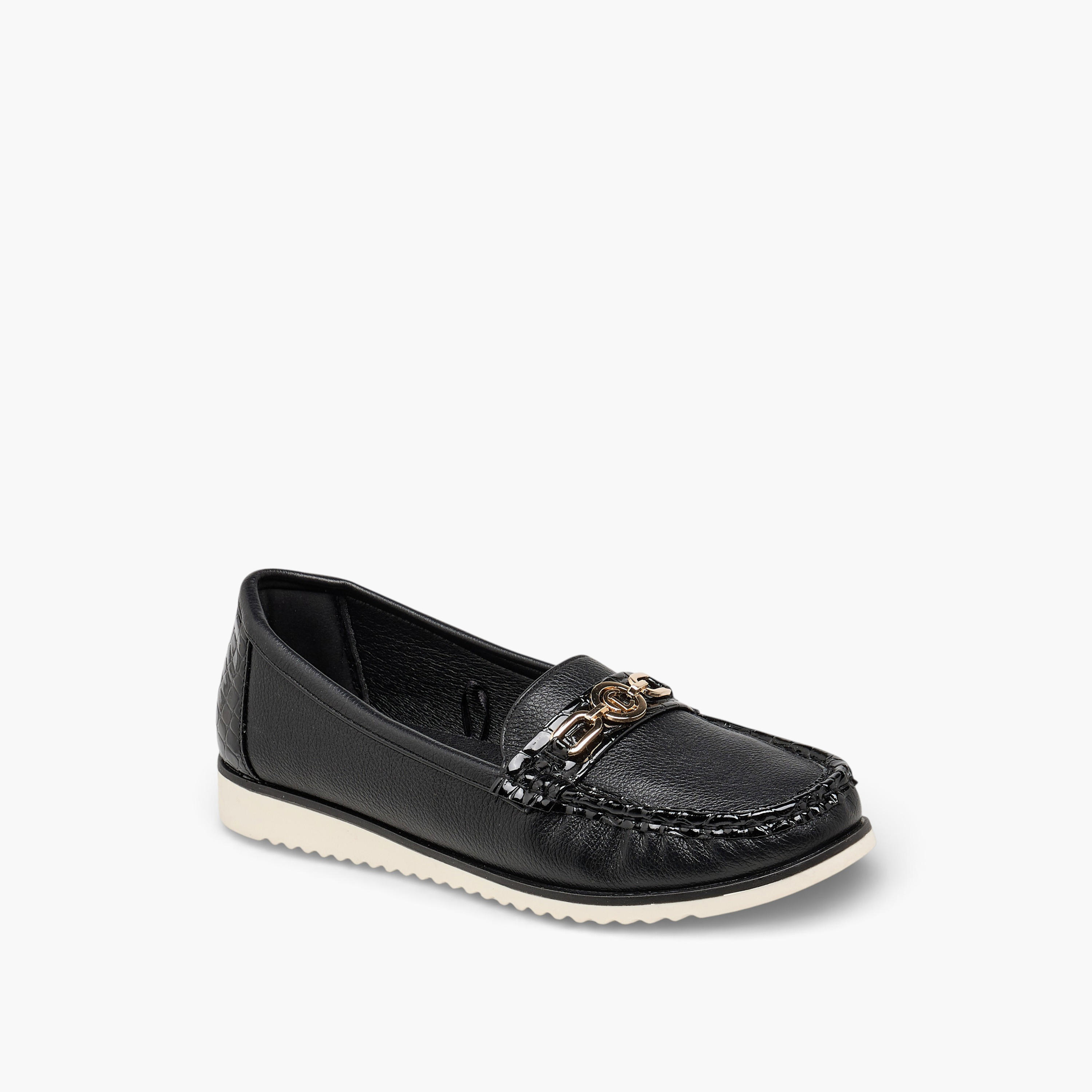 Le Confort Women Metal Accent Loafers-women-shoes-flats-loafers-image-2